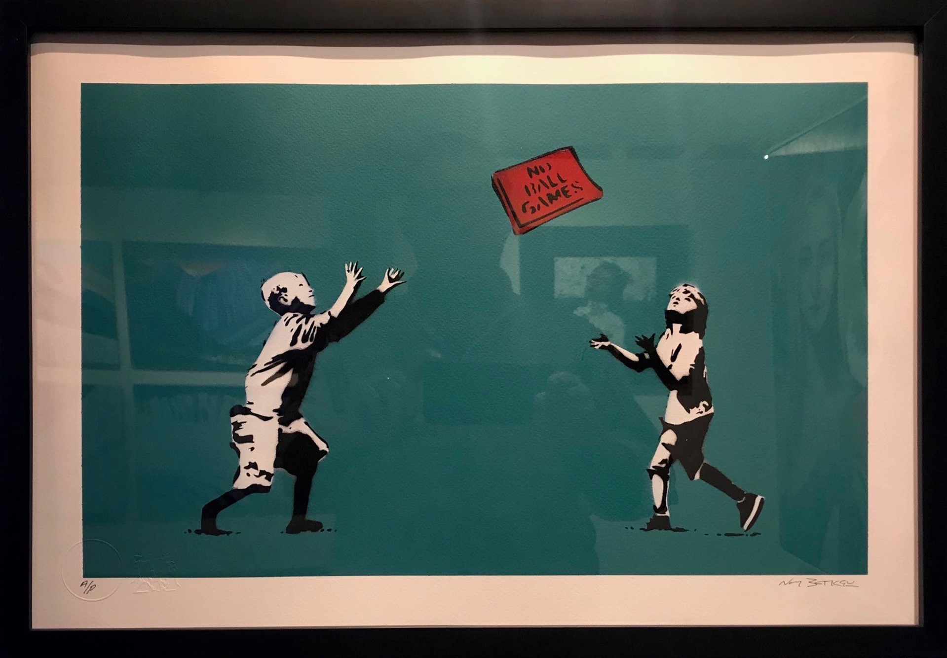 No Ball Games (Turquoise) AP by Not Banksy