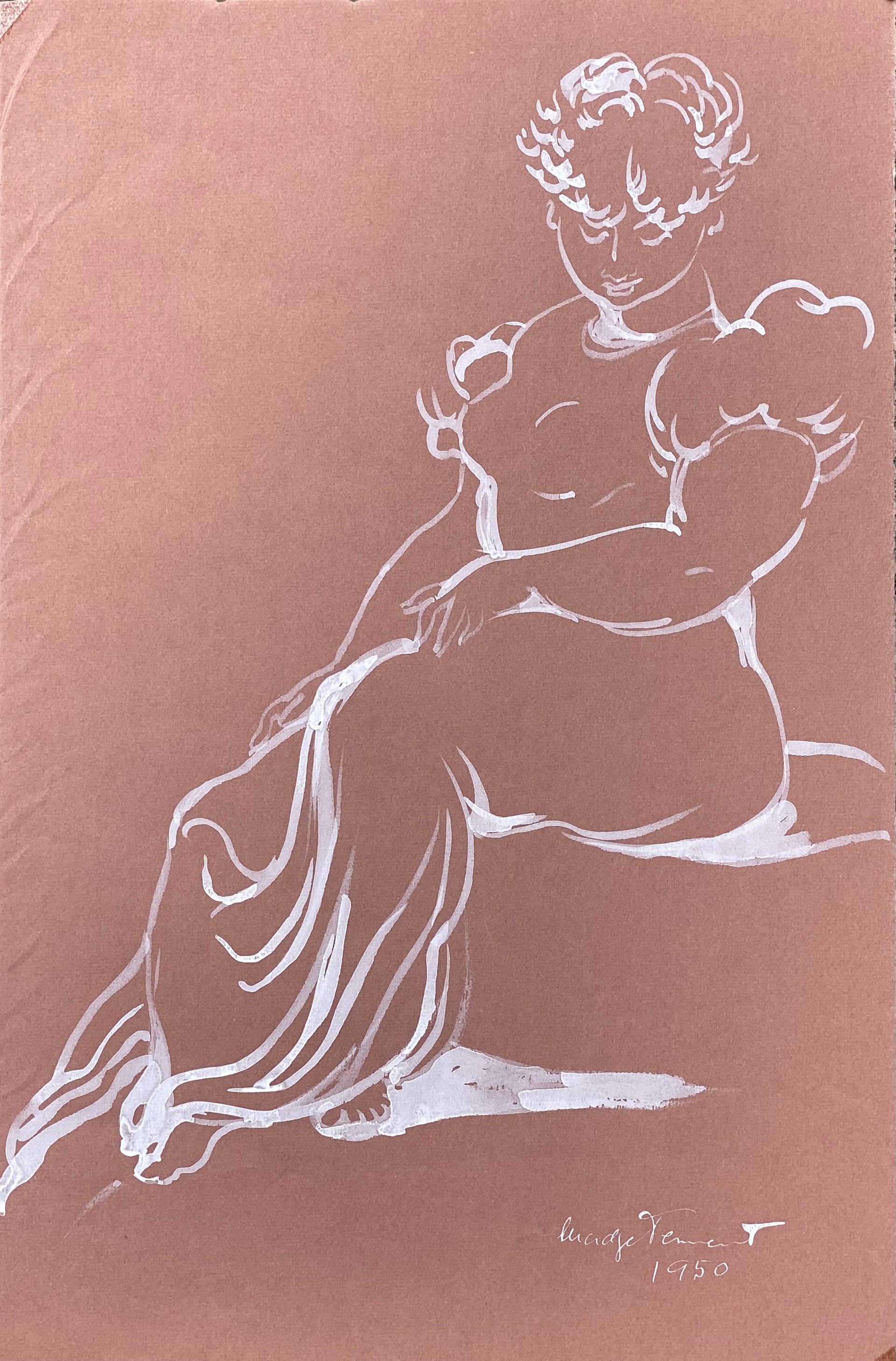 Untitled, Seated Hawaiian Woman by Madge Tennent