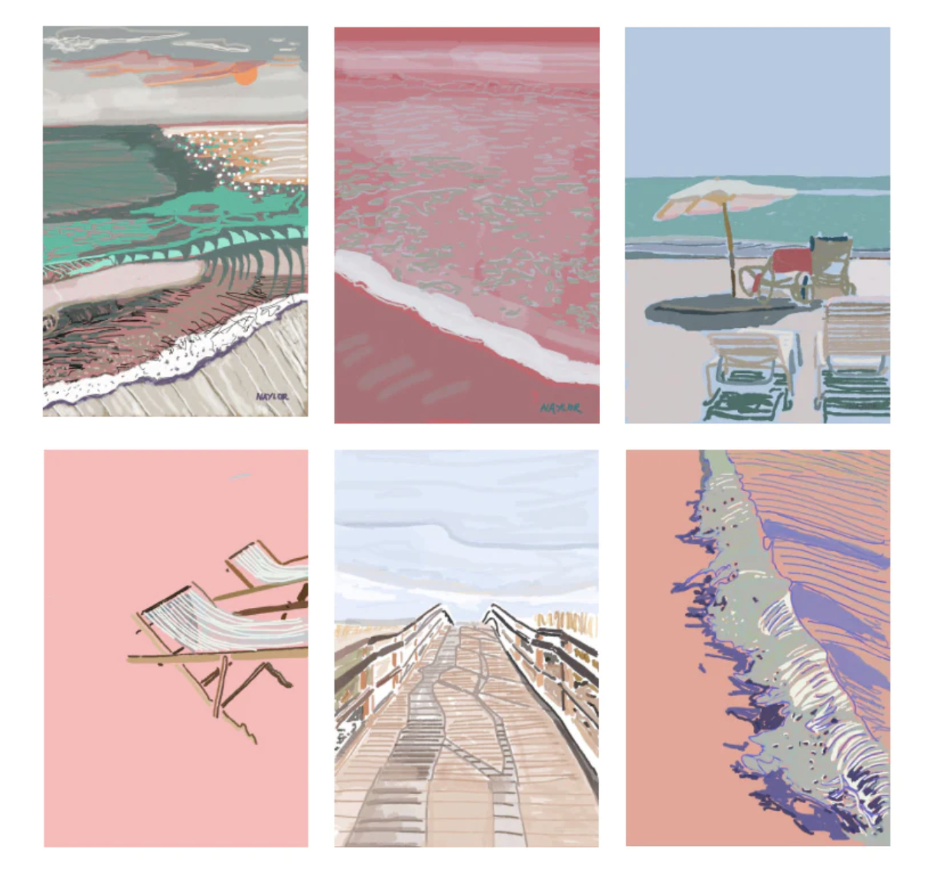 Coastal Card Pack by Andrea Naylor