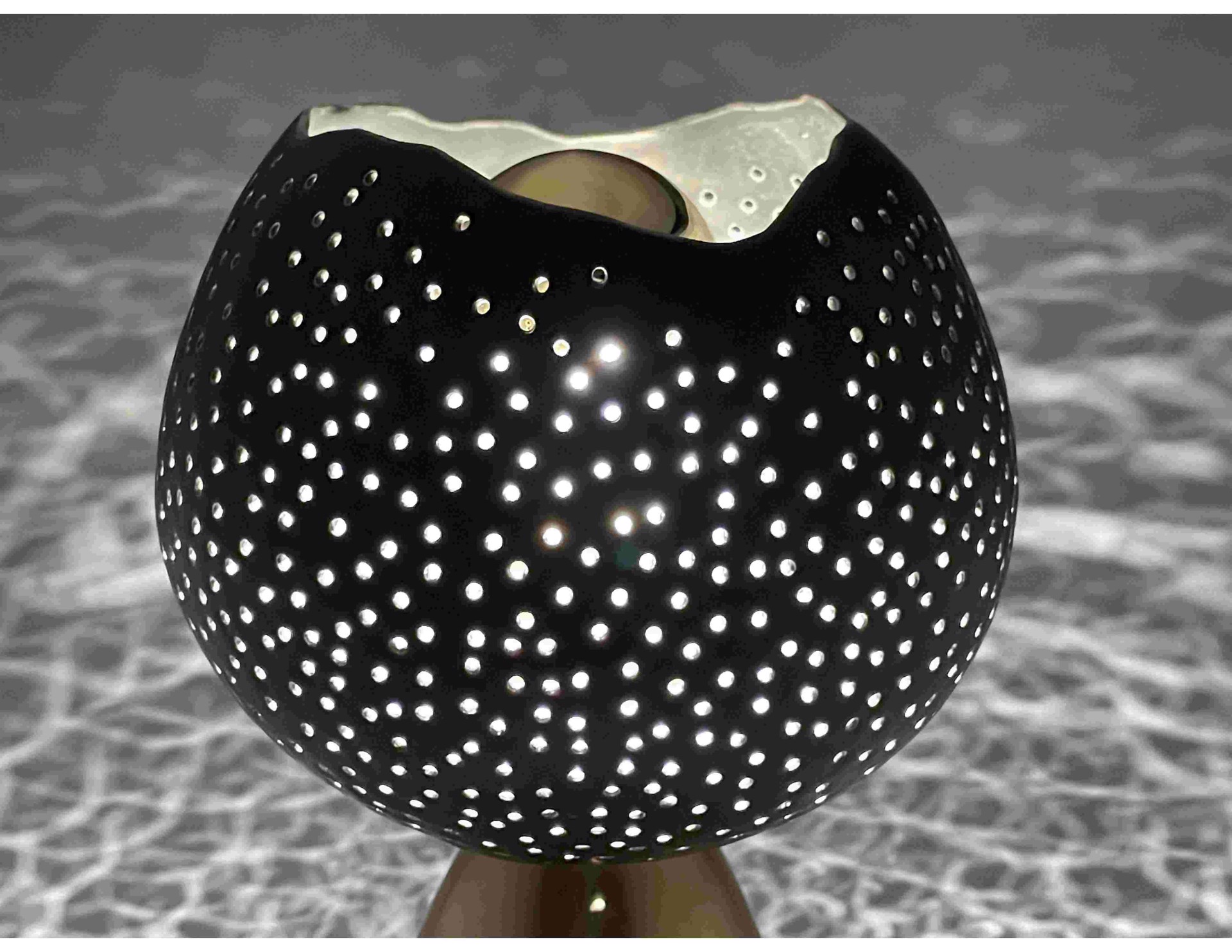 Black Dot Mod Lamp by Kate Tremel