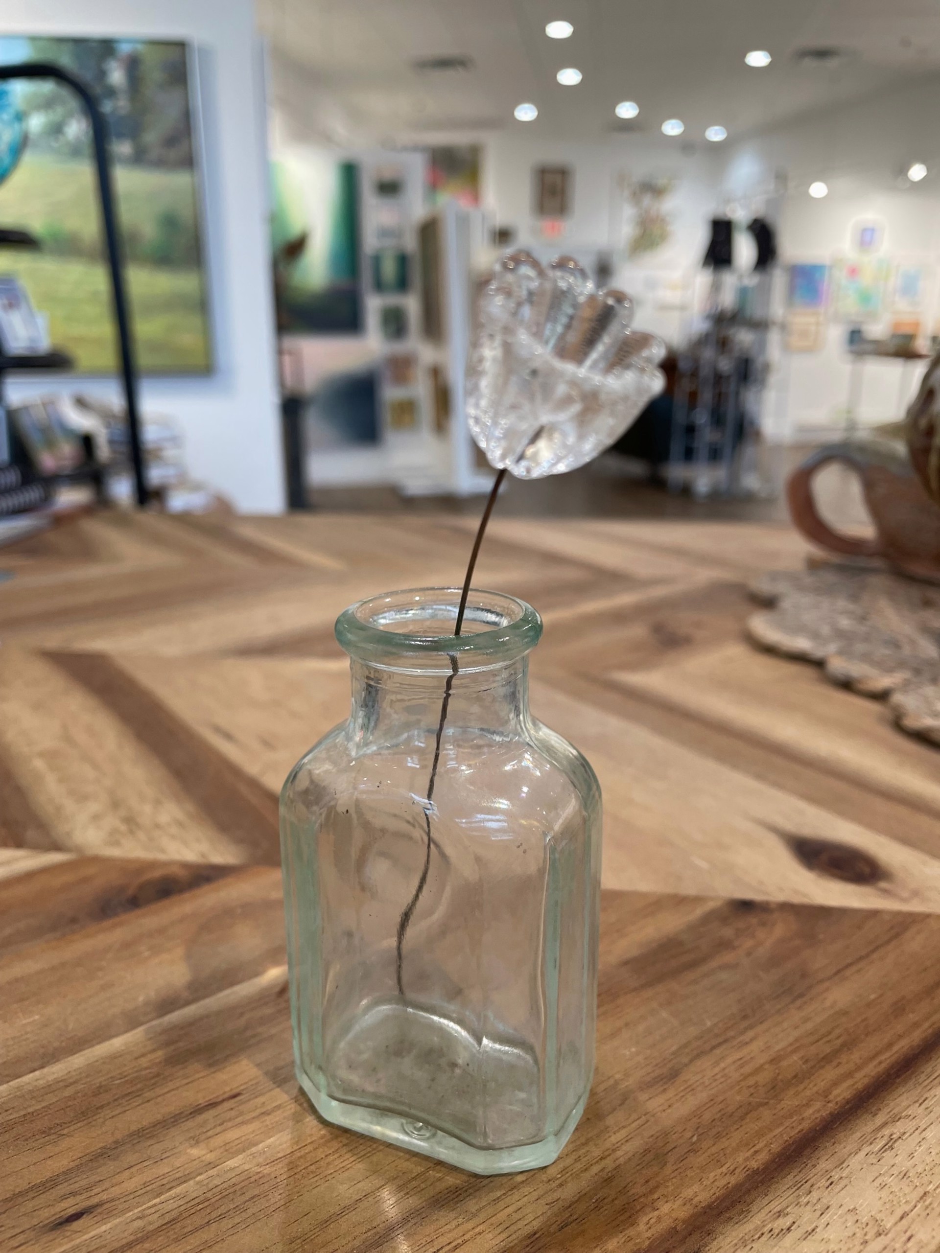 Clear Glass Bell Flower by Emelie Hebert