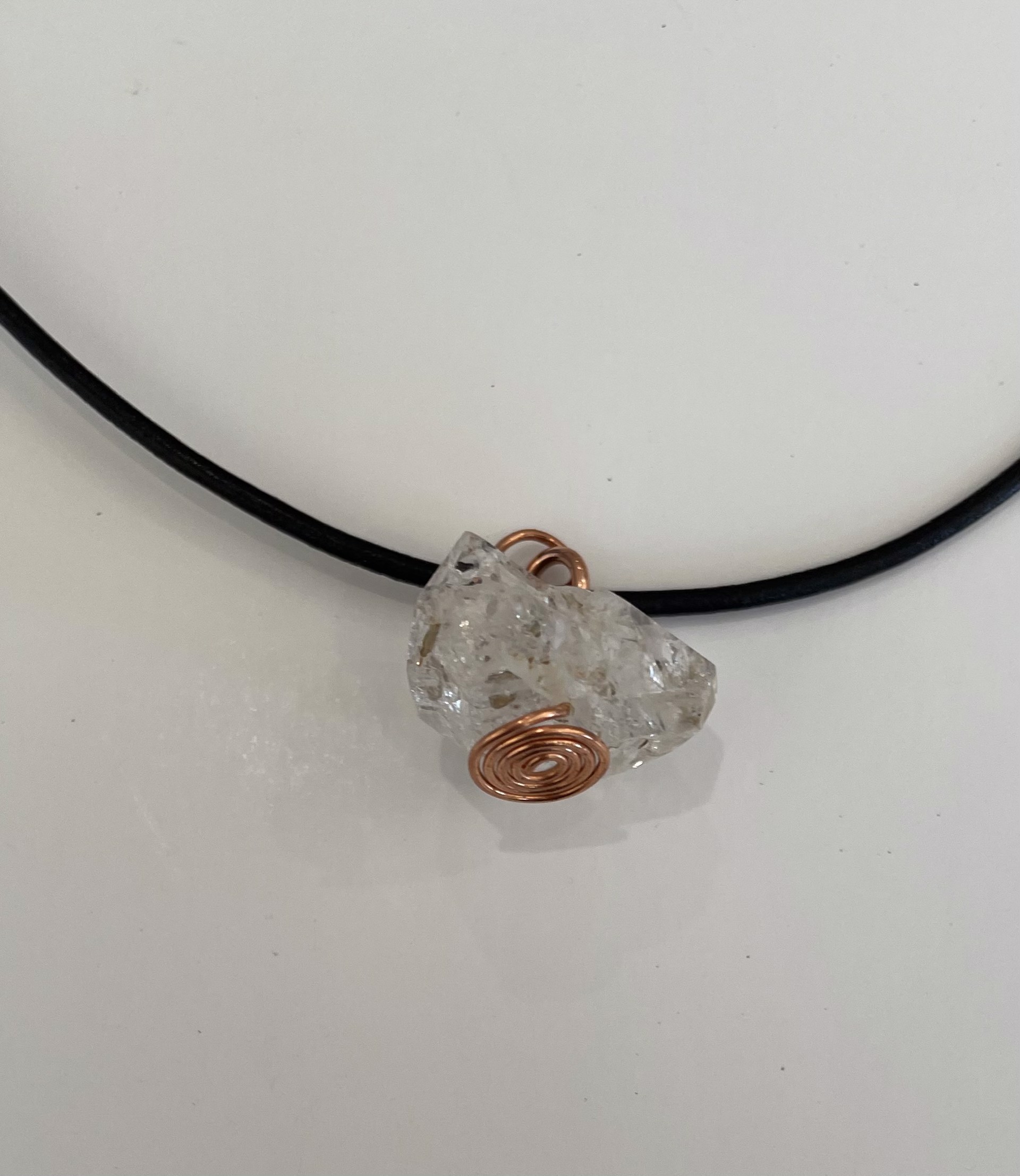 Giant Herkimer Diamond Necklace by Emelie Hebert