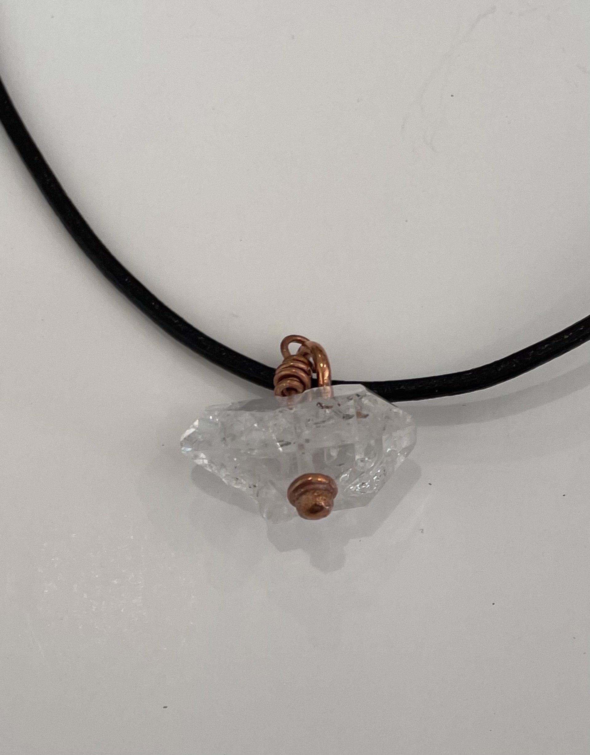Herkimer Diamond and Copper Necklace by Emelie Hebert