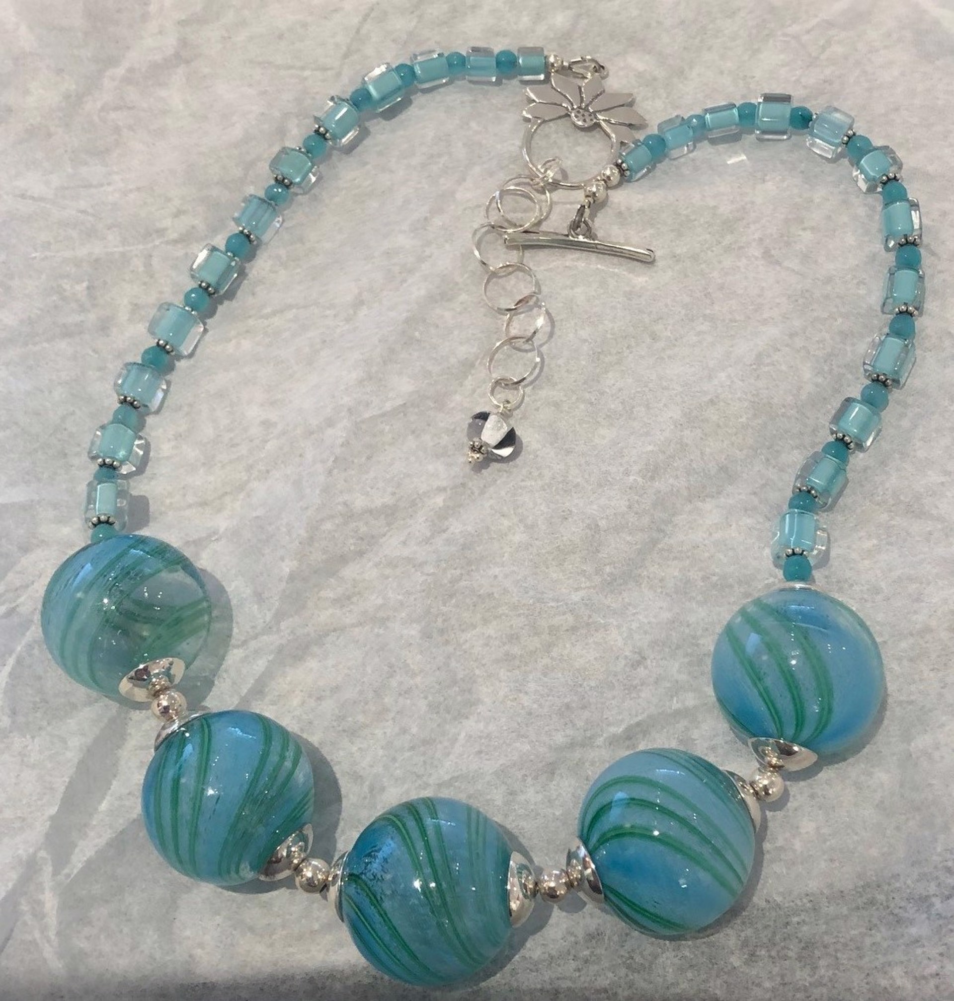 Necklace Blown Bead - 203080 by Virginia Wilson Toccalino