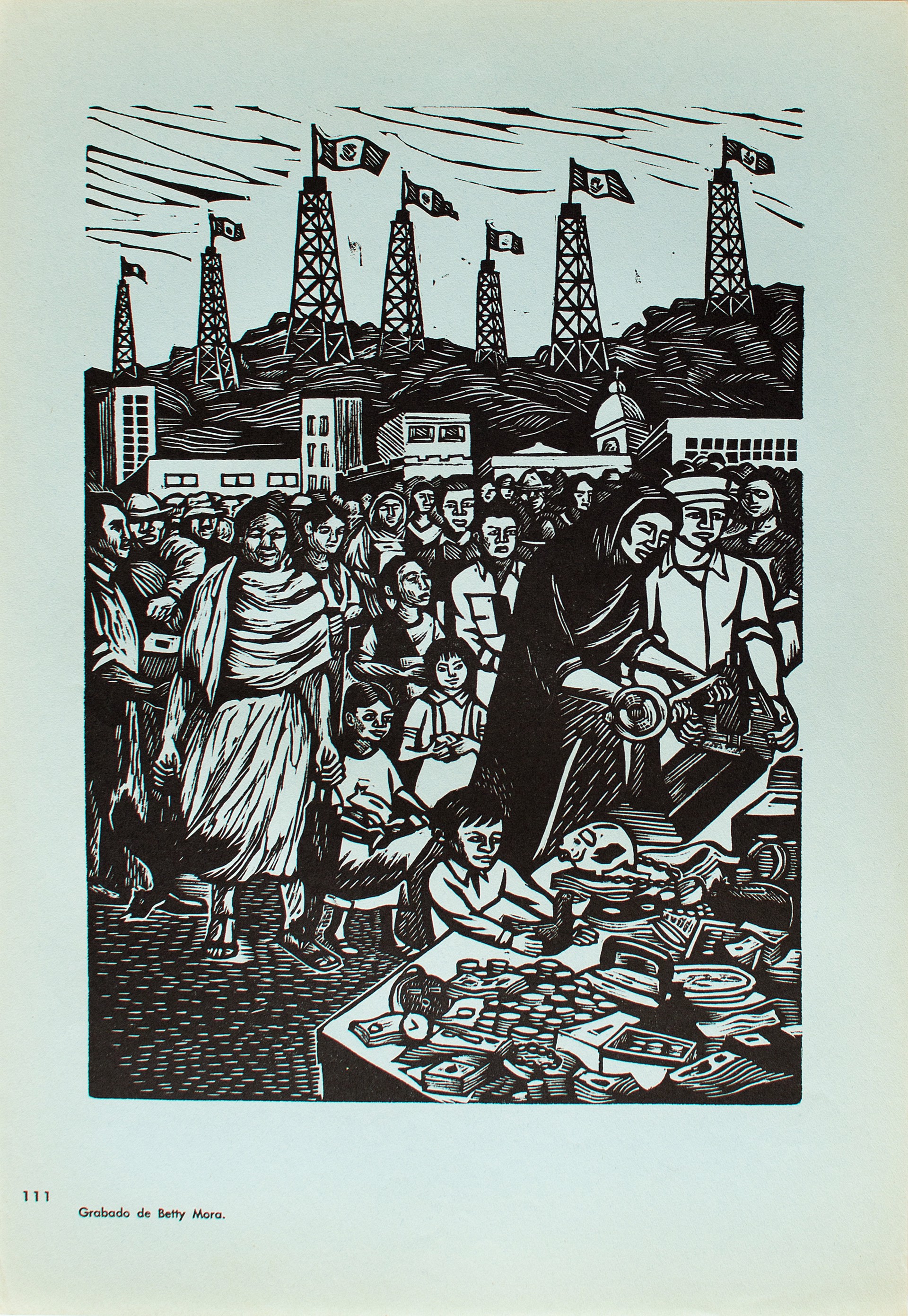 Contribución del Pueblo a la Expropiación Petrolera. 18 de Marzo de 1938 by Elizabeth Catlett
