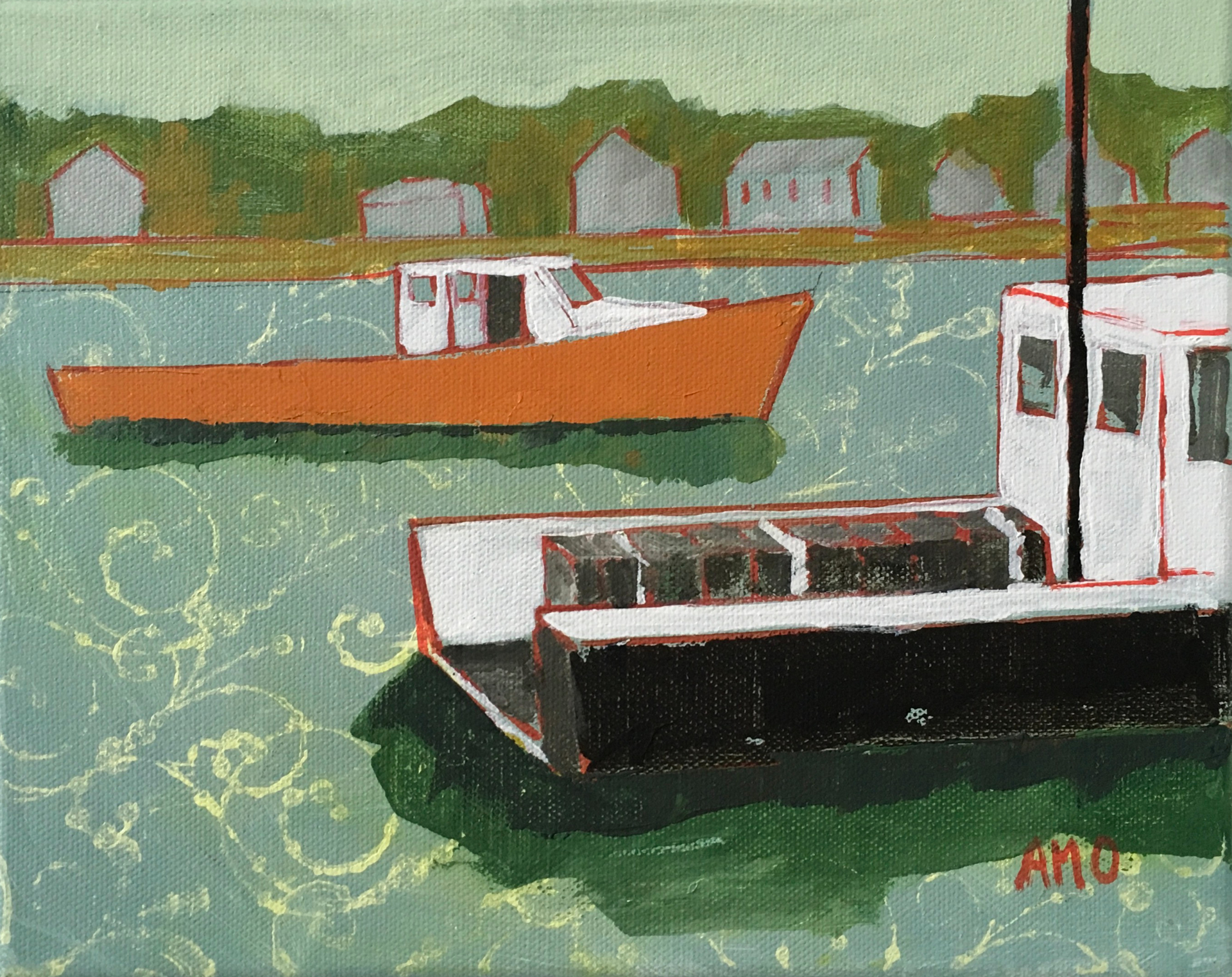 Lobster Boats on a Magical Sea by Ann Marie O'Dowd