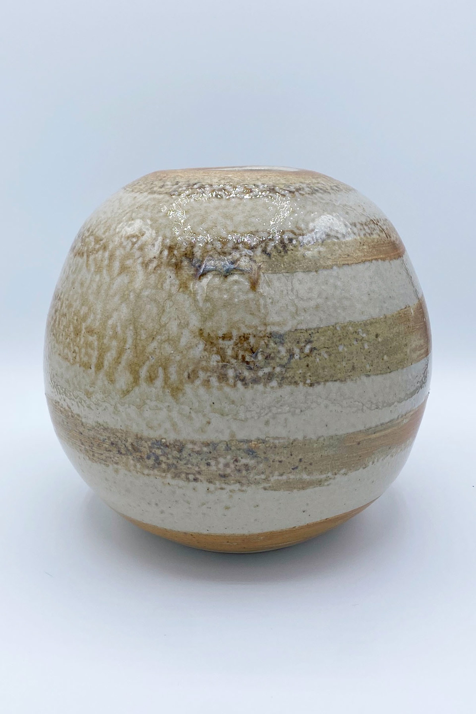 Wood Fired Moon Vase by Laura Cooke