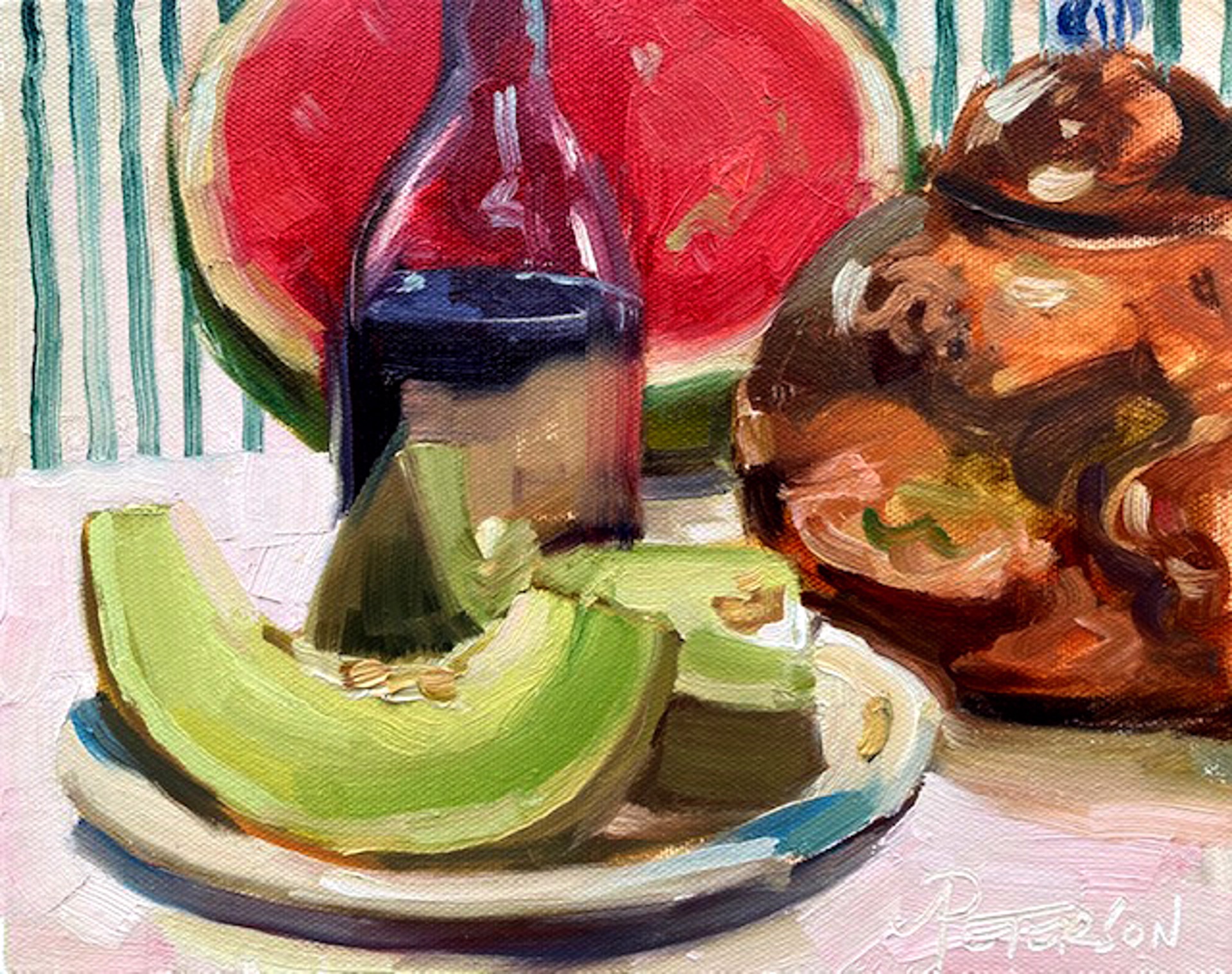 Still Life with Melon by Amy R. Peterson