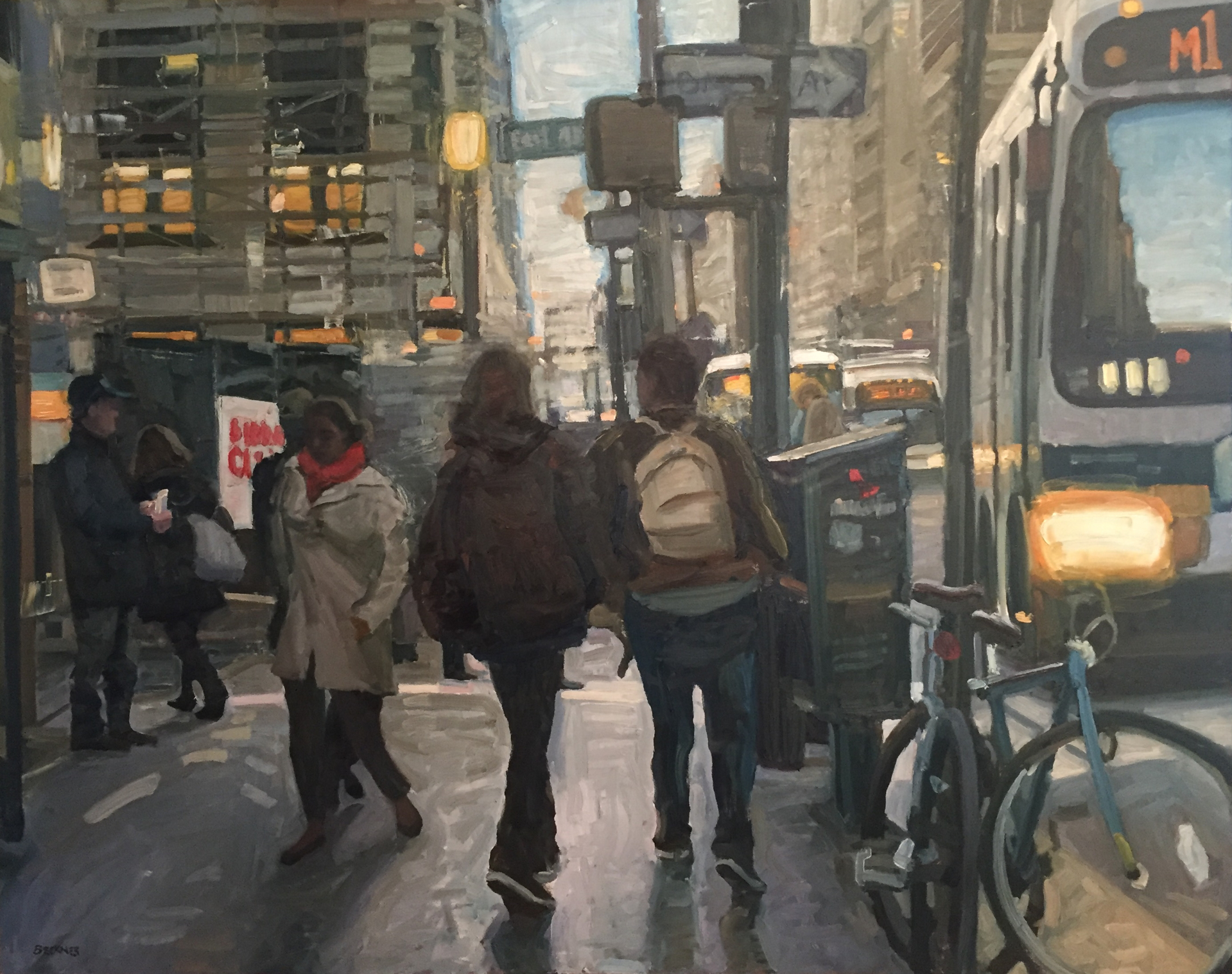 New York Walkway by Jim Beckner