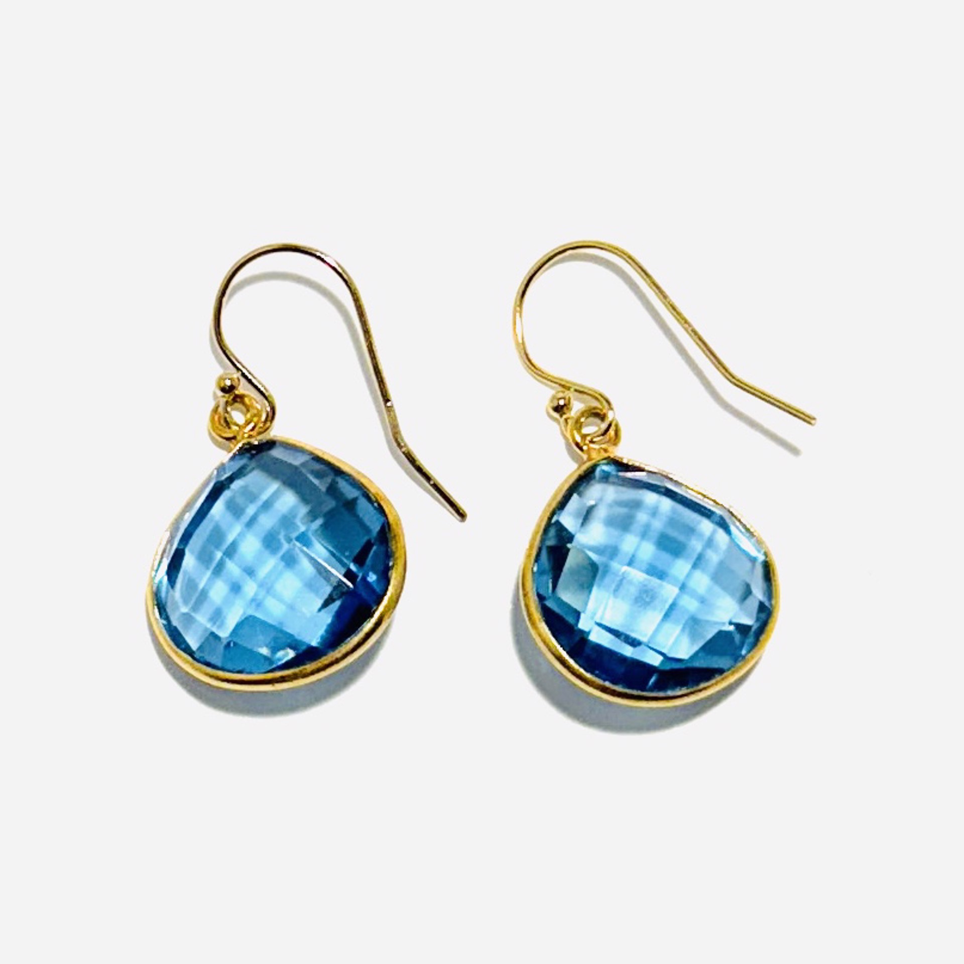 Blue Quartz Earrings NT23-142 by Nance Trueworthy
