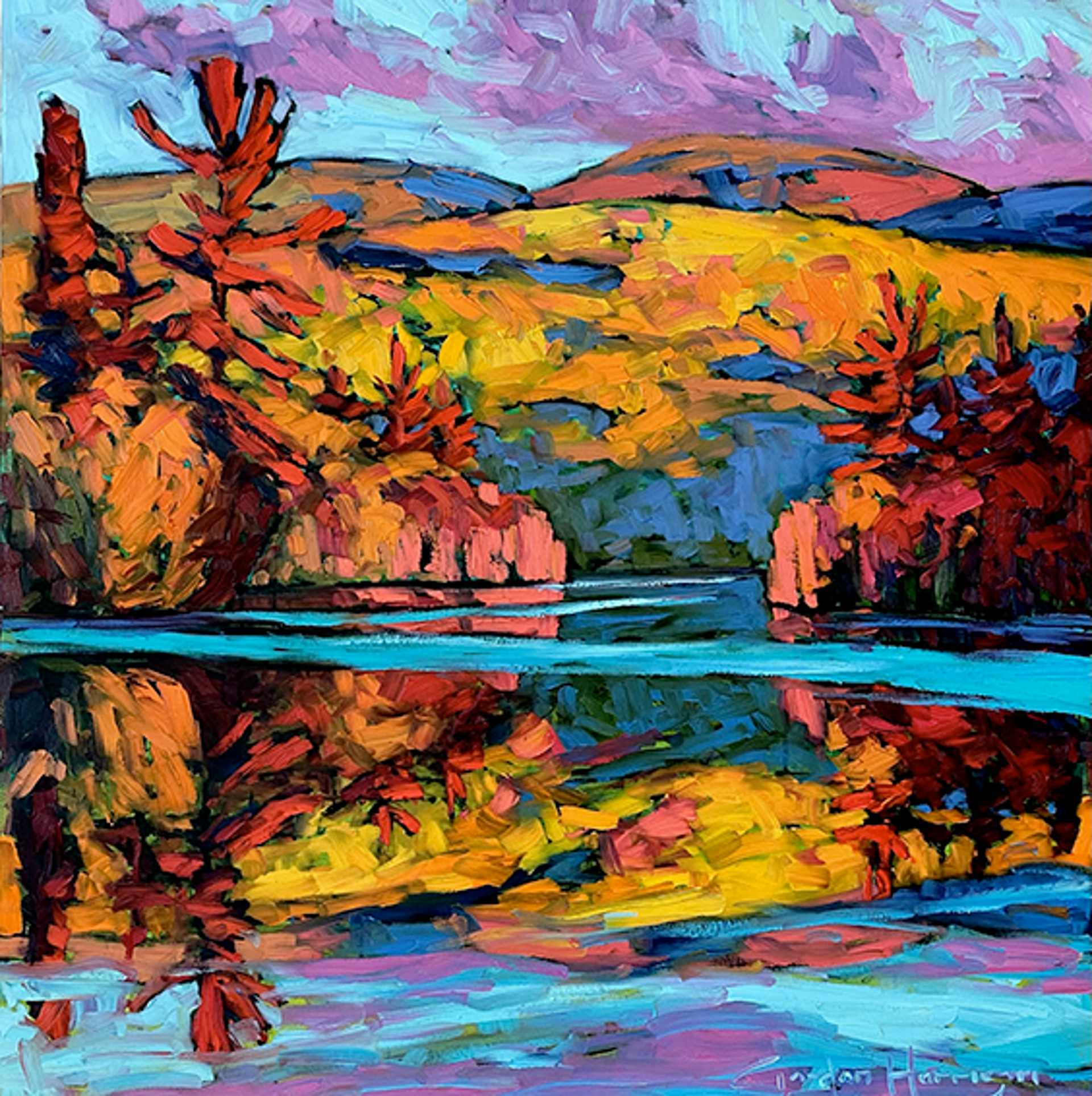 L’automne collection 8 Lac-des-îles – Entrelacs – Laurentians – Québec  - FRAMED by Gordon Harrison