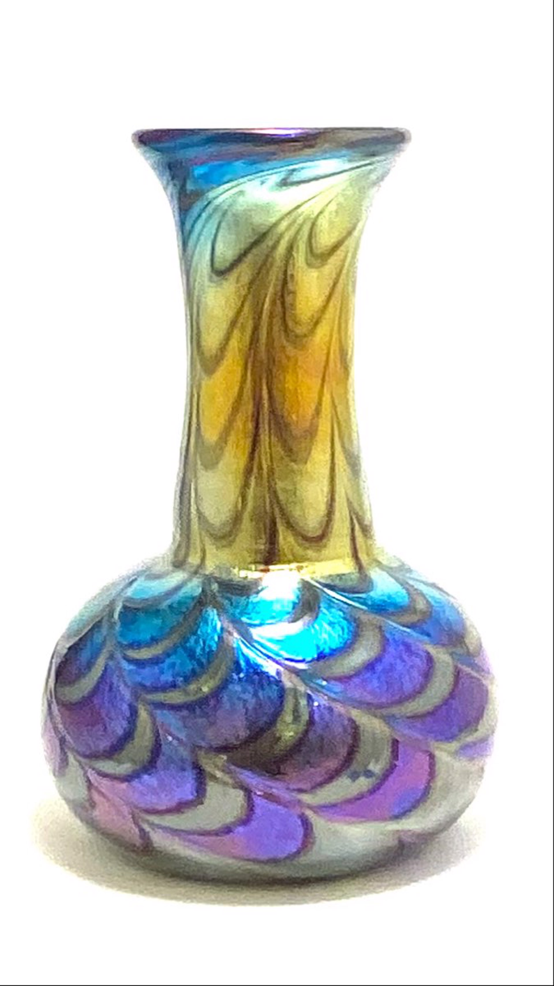 JG22-9 Fumed Glass Vase by John Glass
