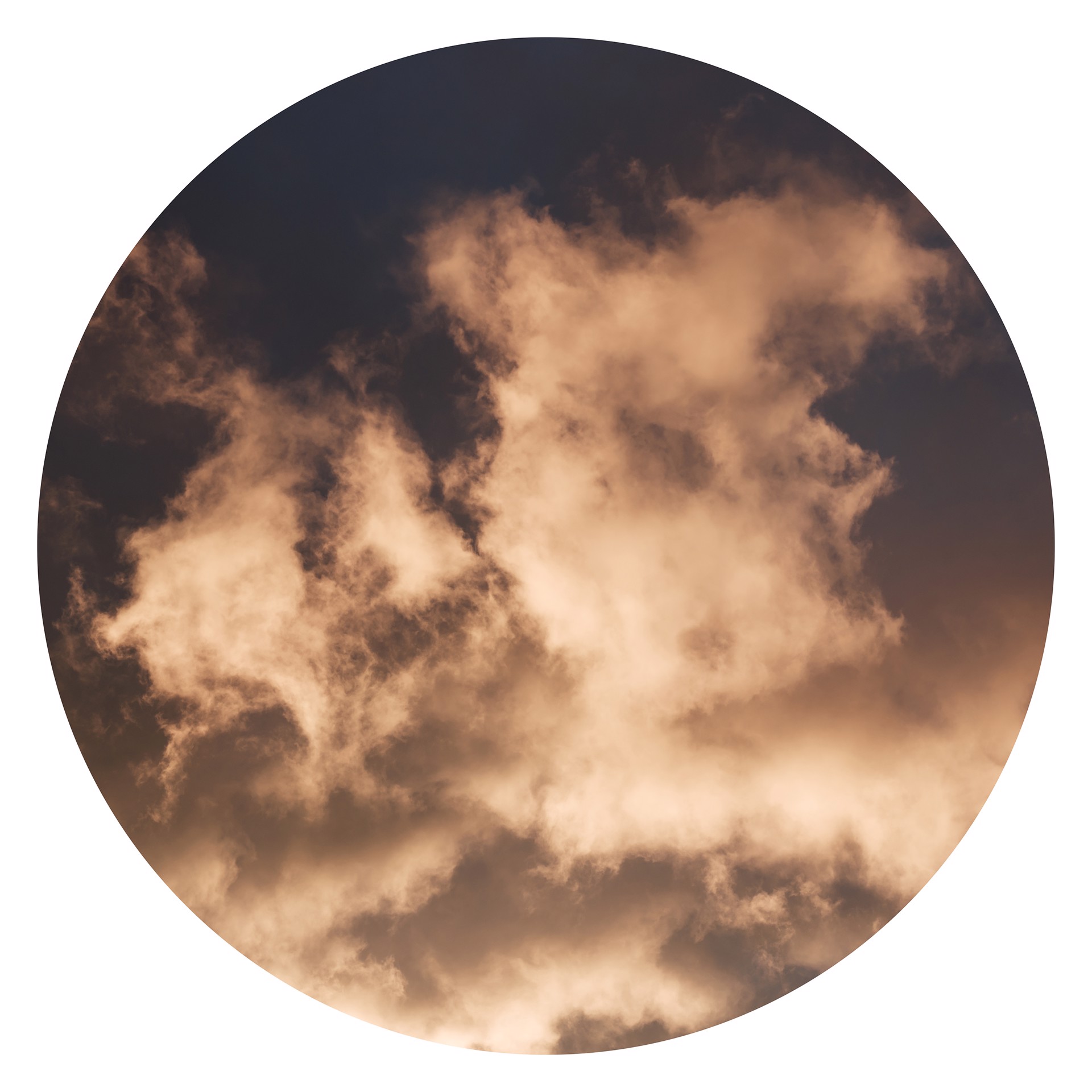Fall Sunset Clouds - 40" diameter by Peter McLennan