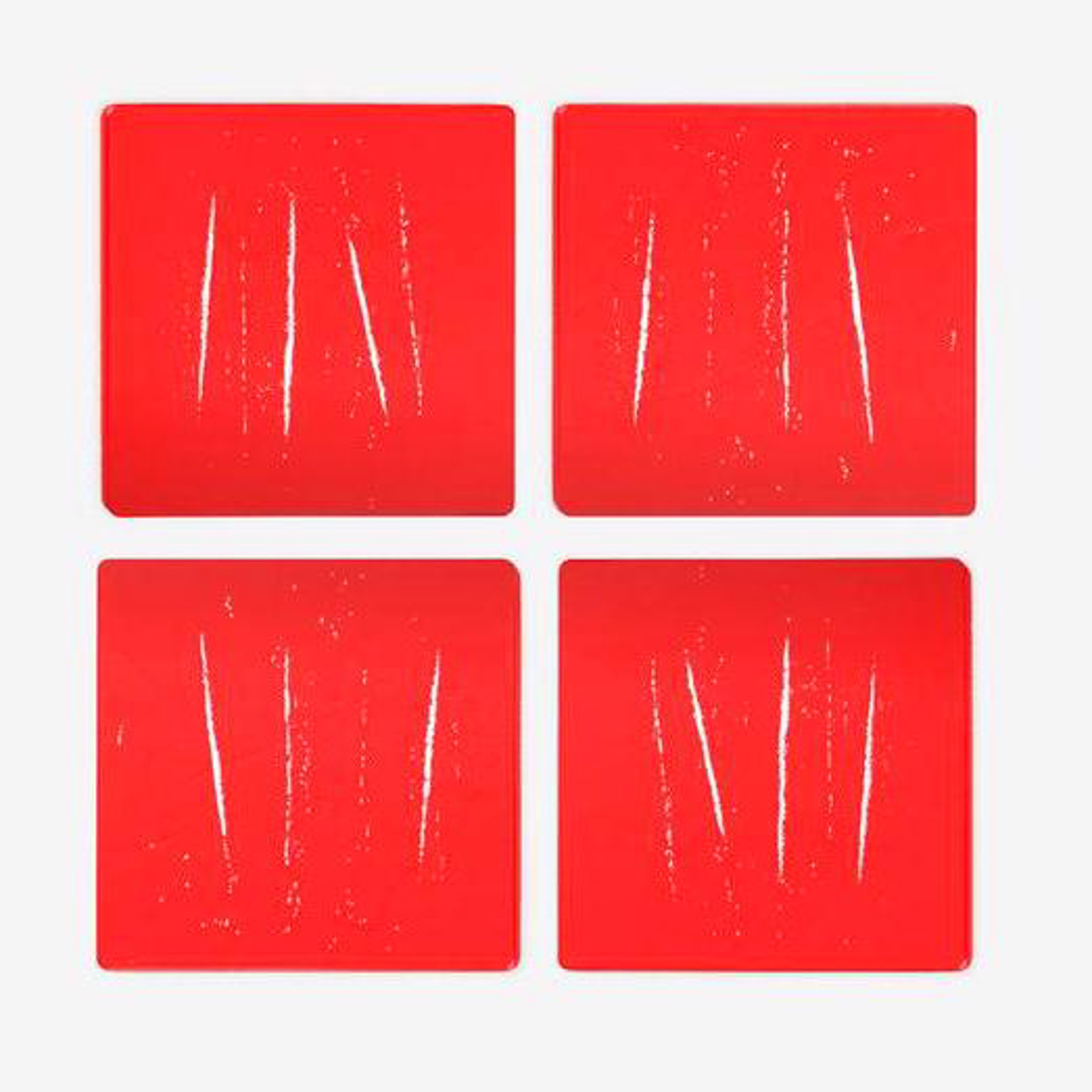 The Night You Left Coasters (Red) by Nir Hod
