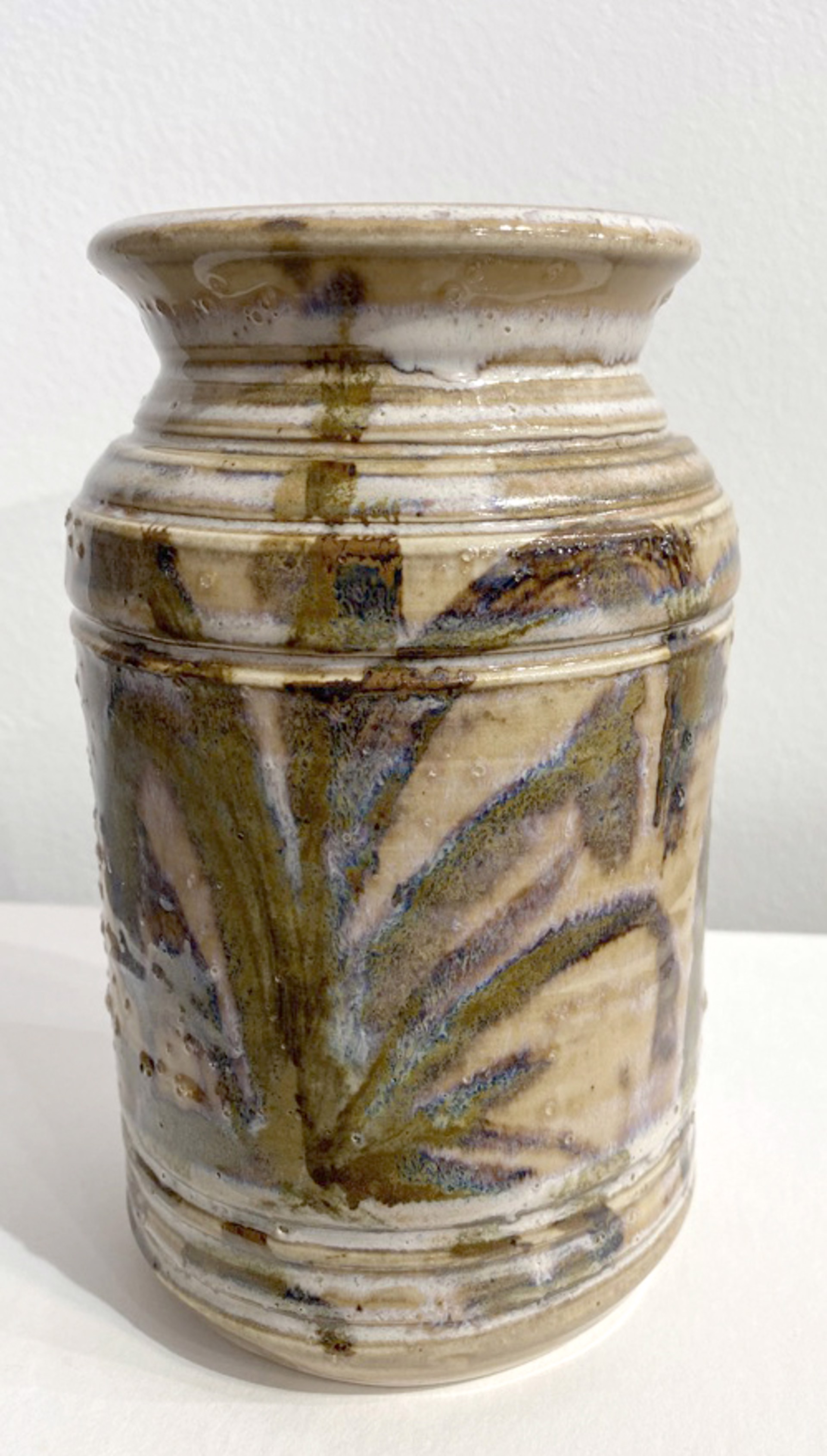 Small Semi Matt Gold Vase by Paul Nash
