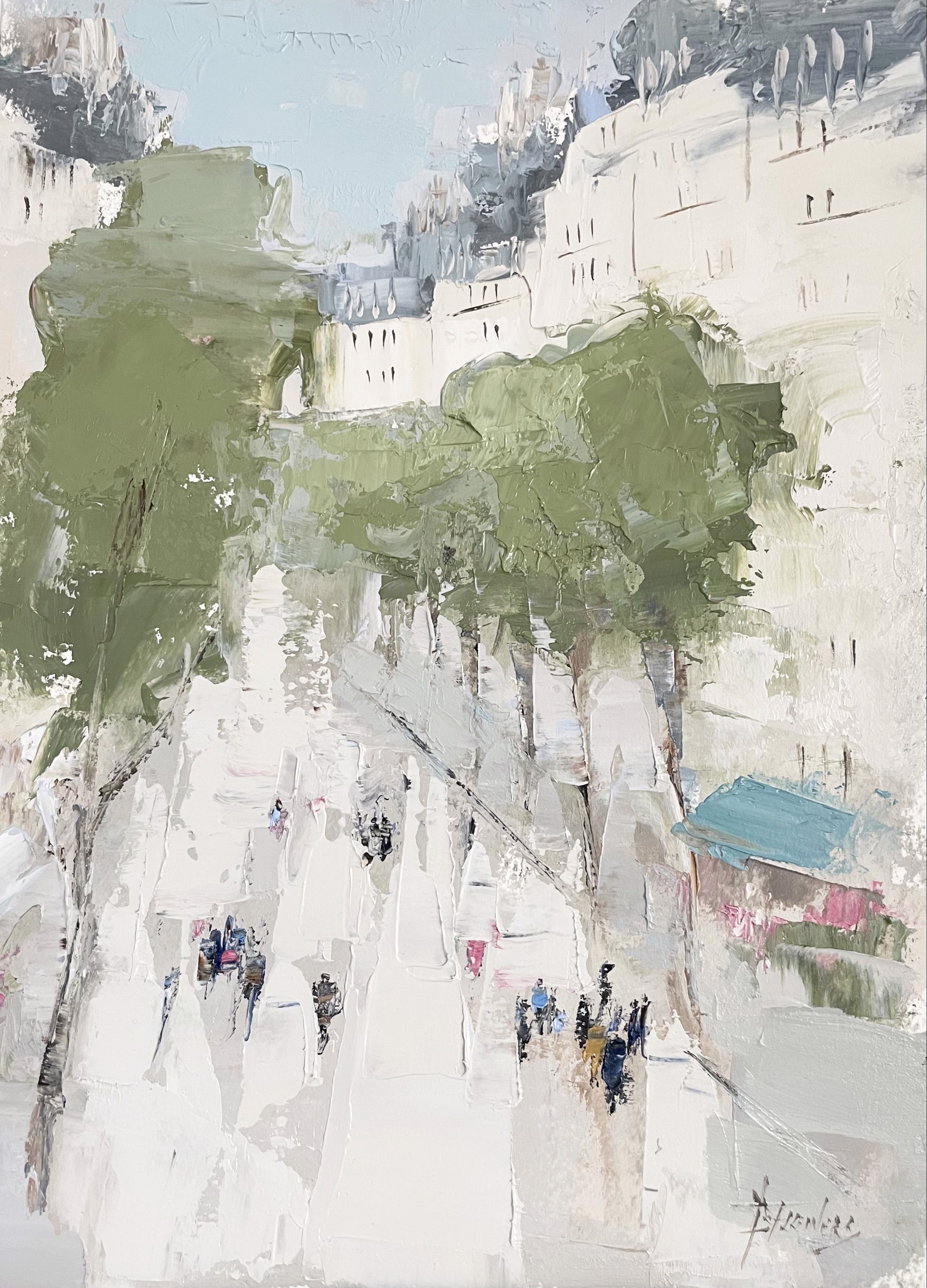 Paris Boulevard from Above by Barbara Flowers