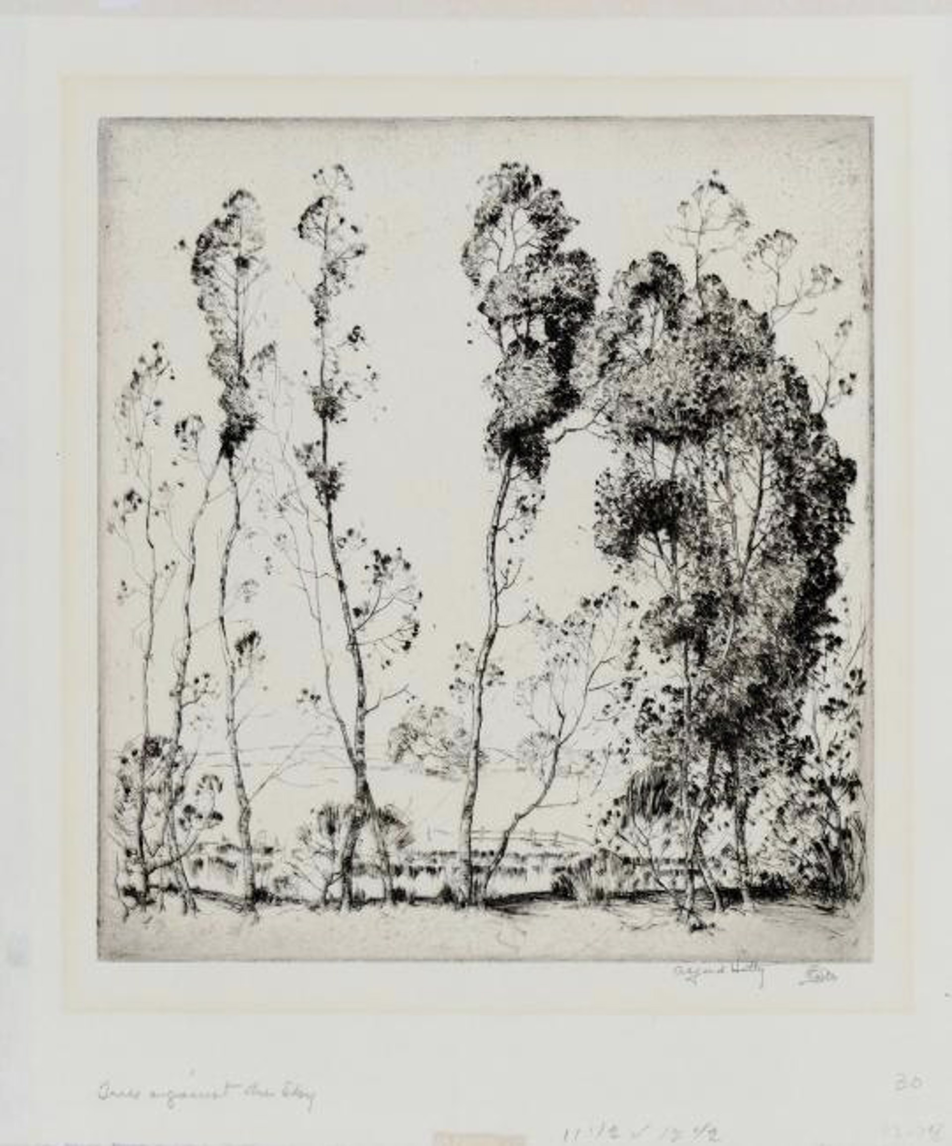 Trees Against the Sky by Alfred Hutty