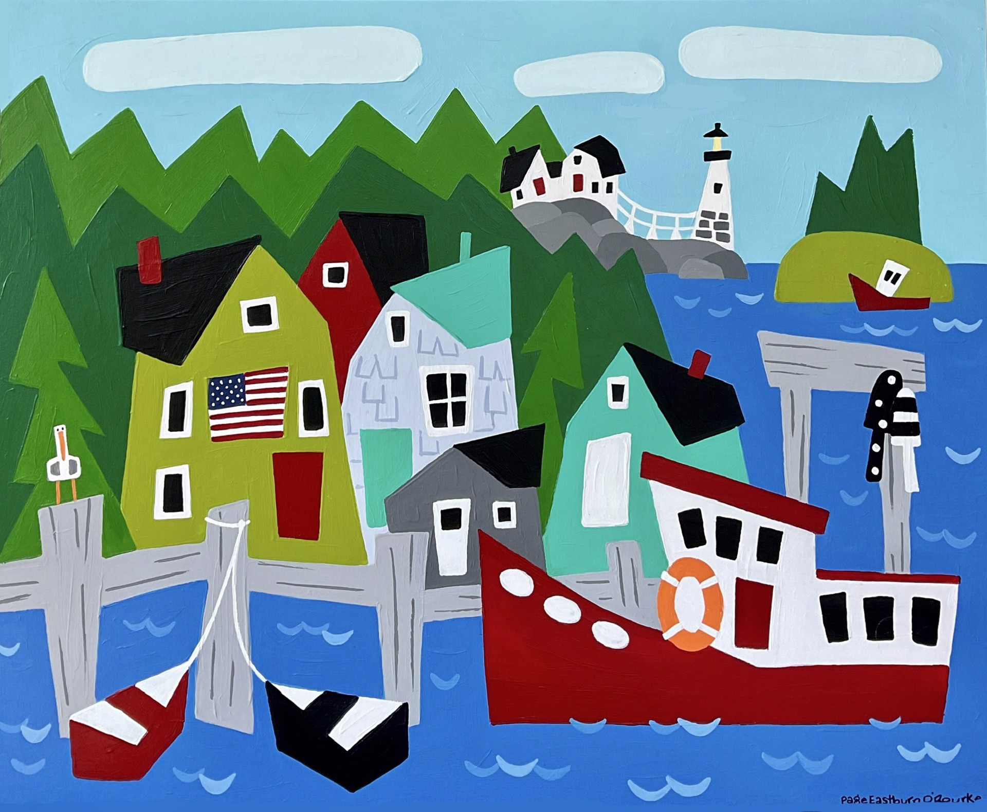 Port Clyde Harbor by Page Eastburn O'Rourke