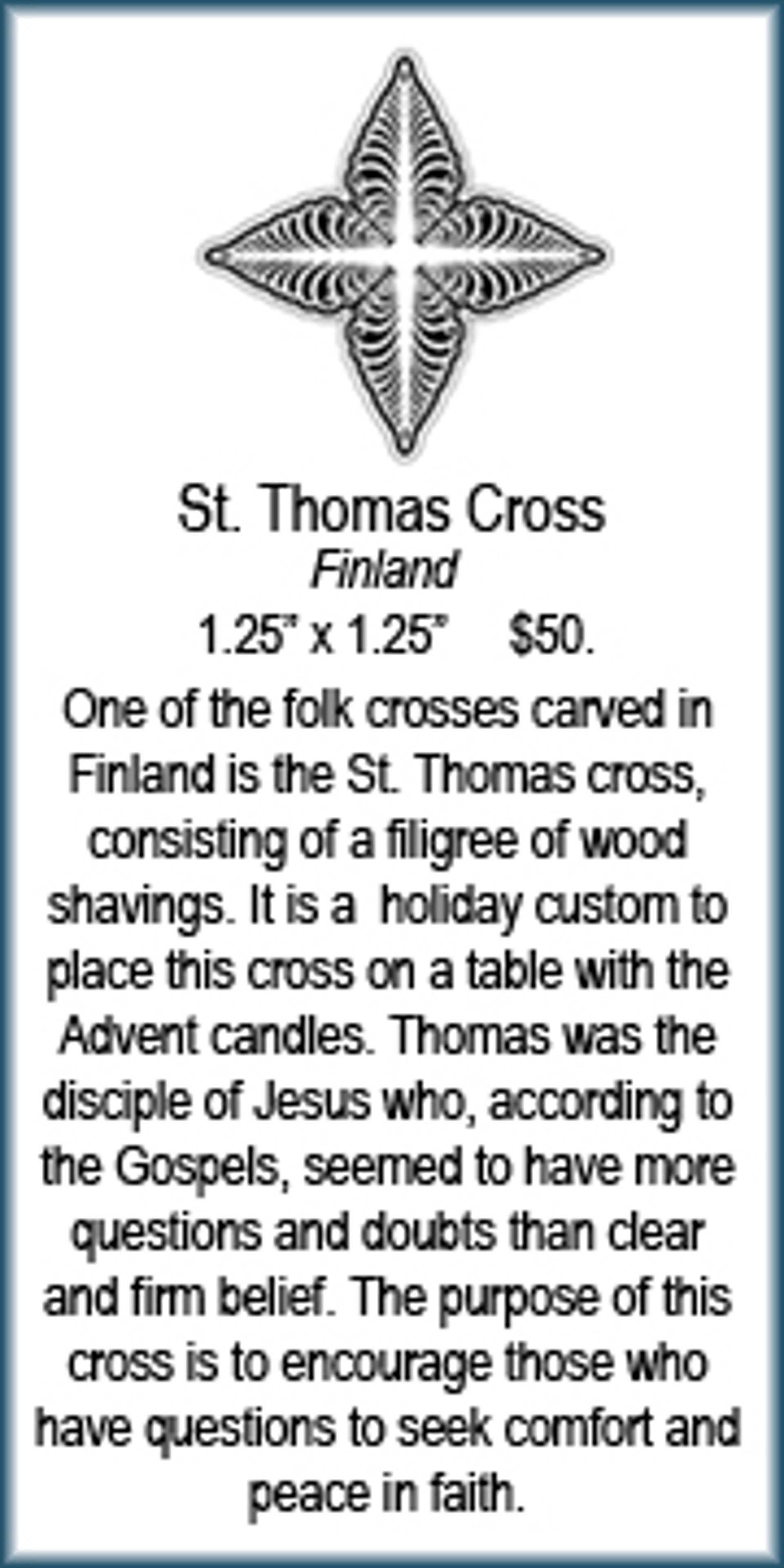 Cross - St. Thomas by Deanne McKeown