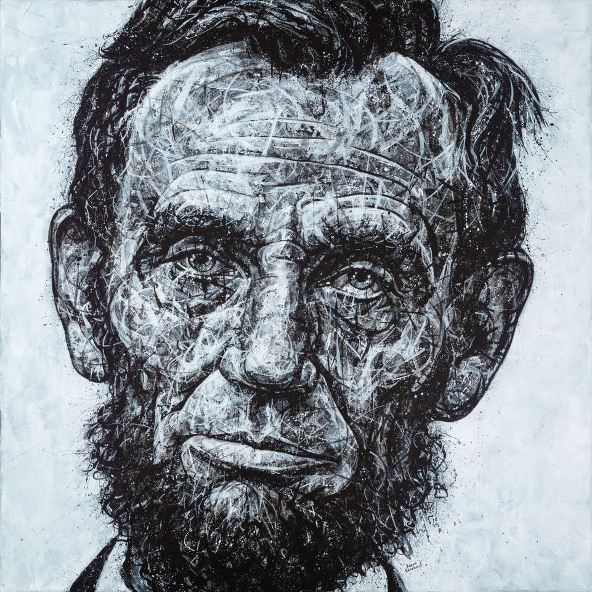 Out of Sinking Spring  (Portrait of Abraham Lincoln) by Aaron Reichert