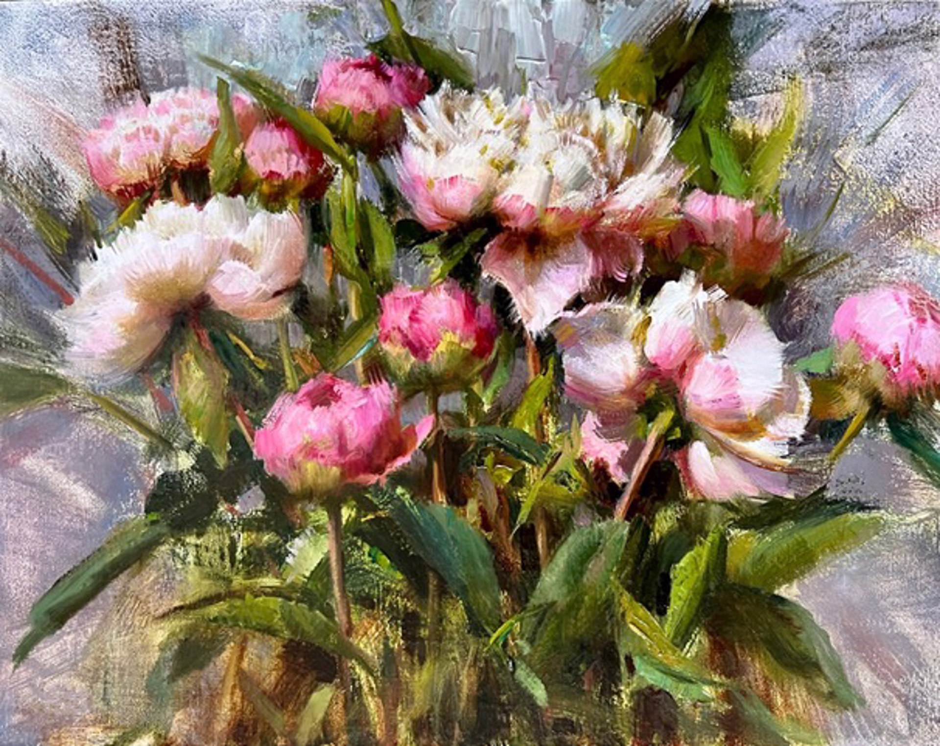 "Pink and Cream Peonies" by Stacy Barter