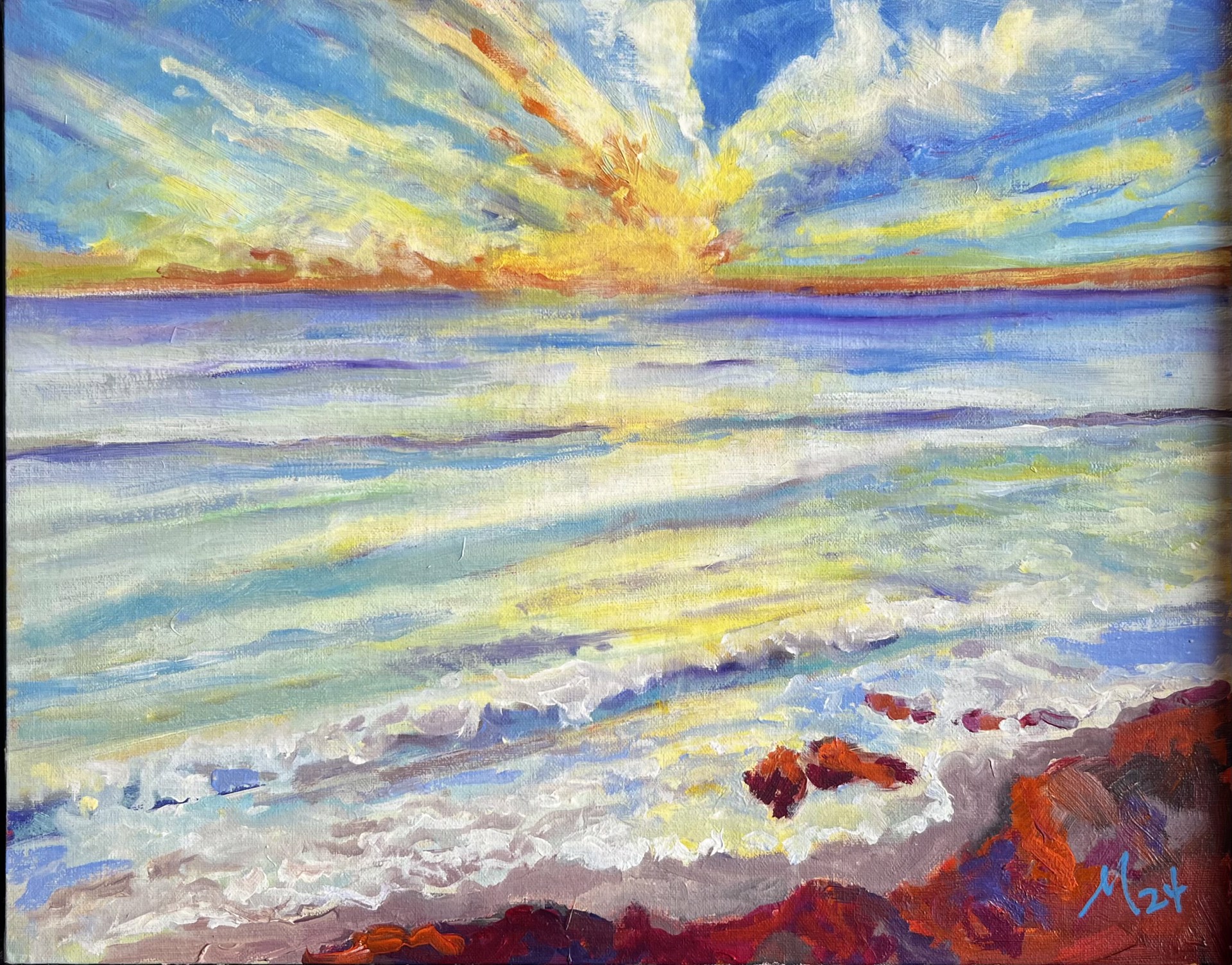 Sunset Shoreline by Maggie Kruger