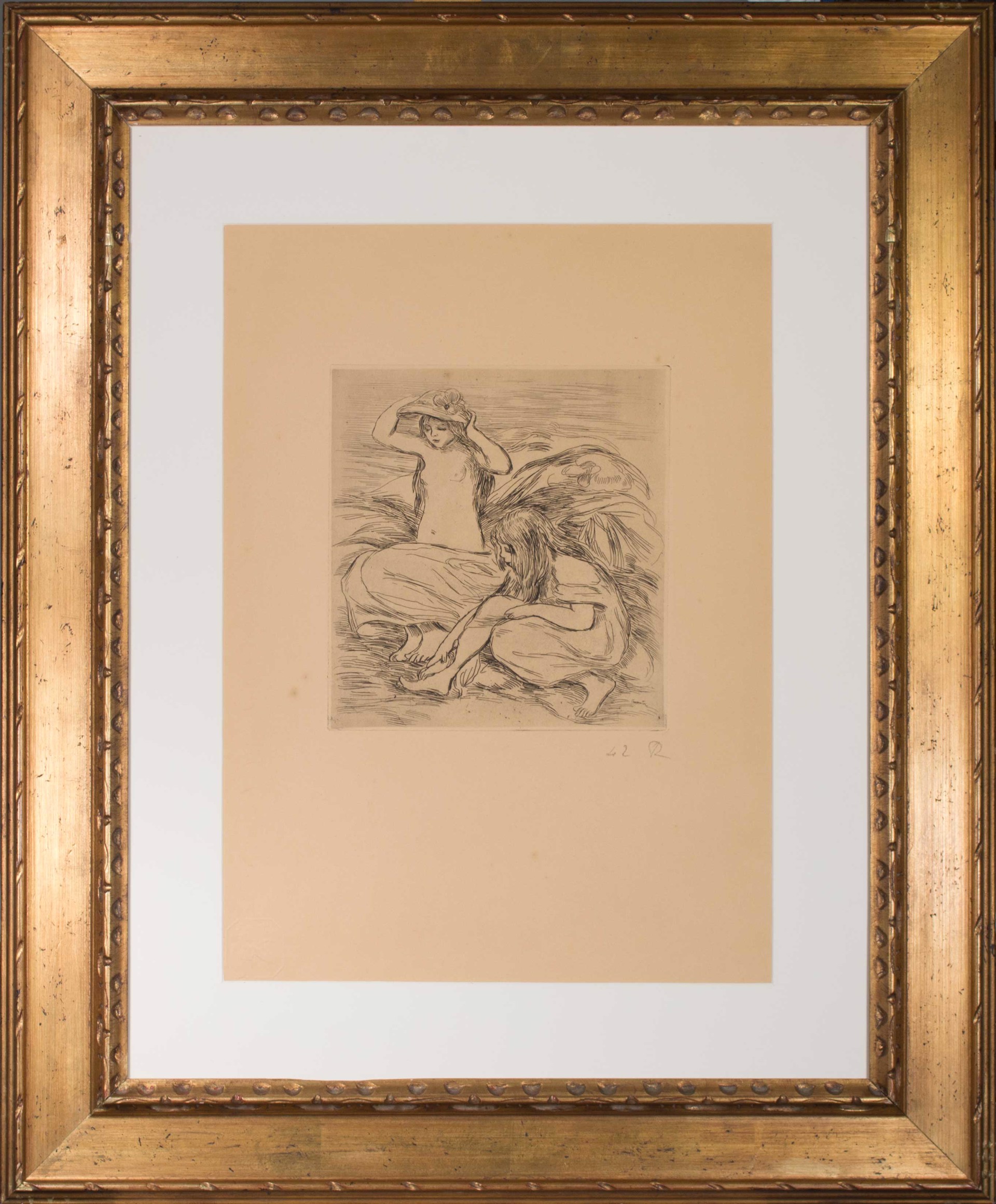 Les Deux Baigneuses (The Two Bathers) from L'Estampe Originale by Pierre-Auguste Renoir