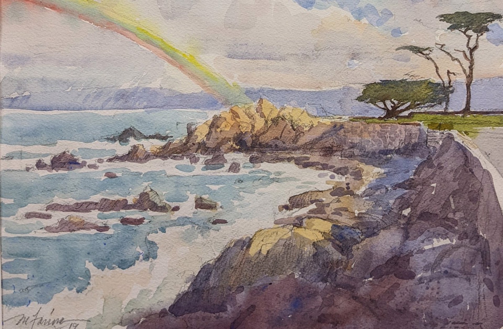 Rainbow Over Monterey Bay by Mark Farina