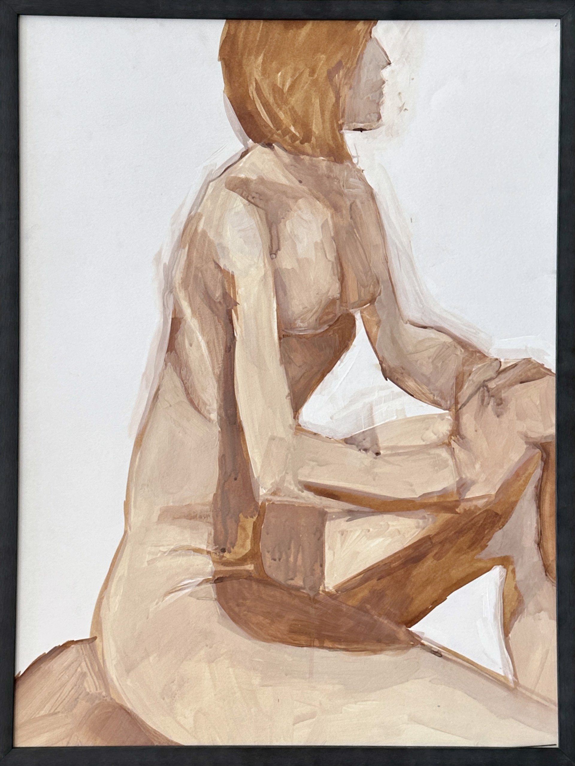 Seated Female Profile by Dave Wright