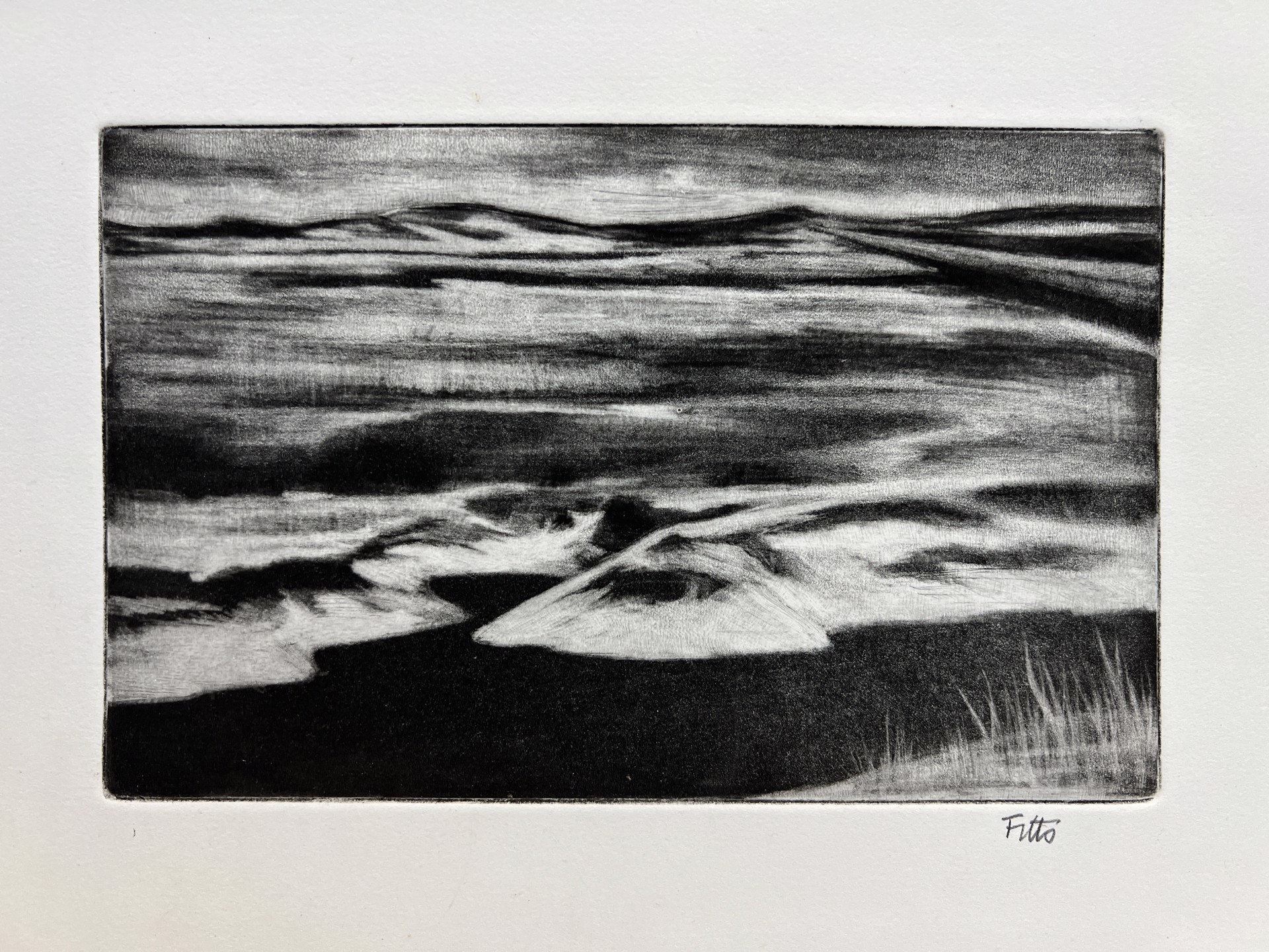 Black and White Dunescape, A.P. by William S. Fitts