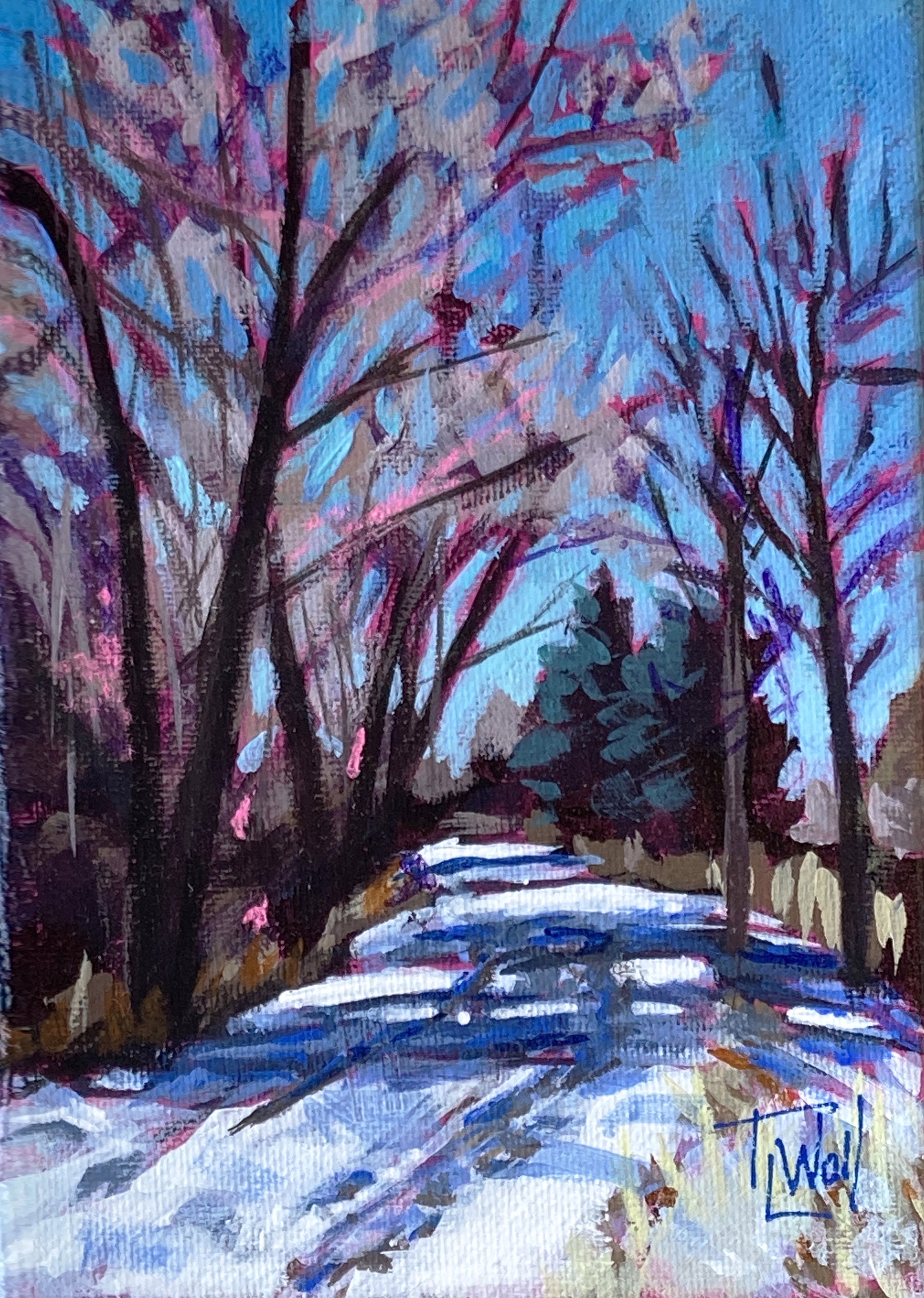 Snow on HLC, Study #2 (mile-marker 20) by Tracy Wall