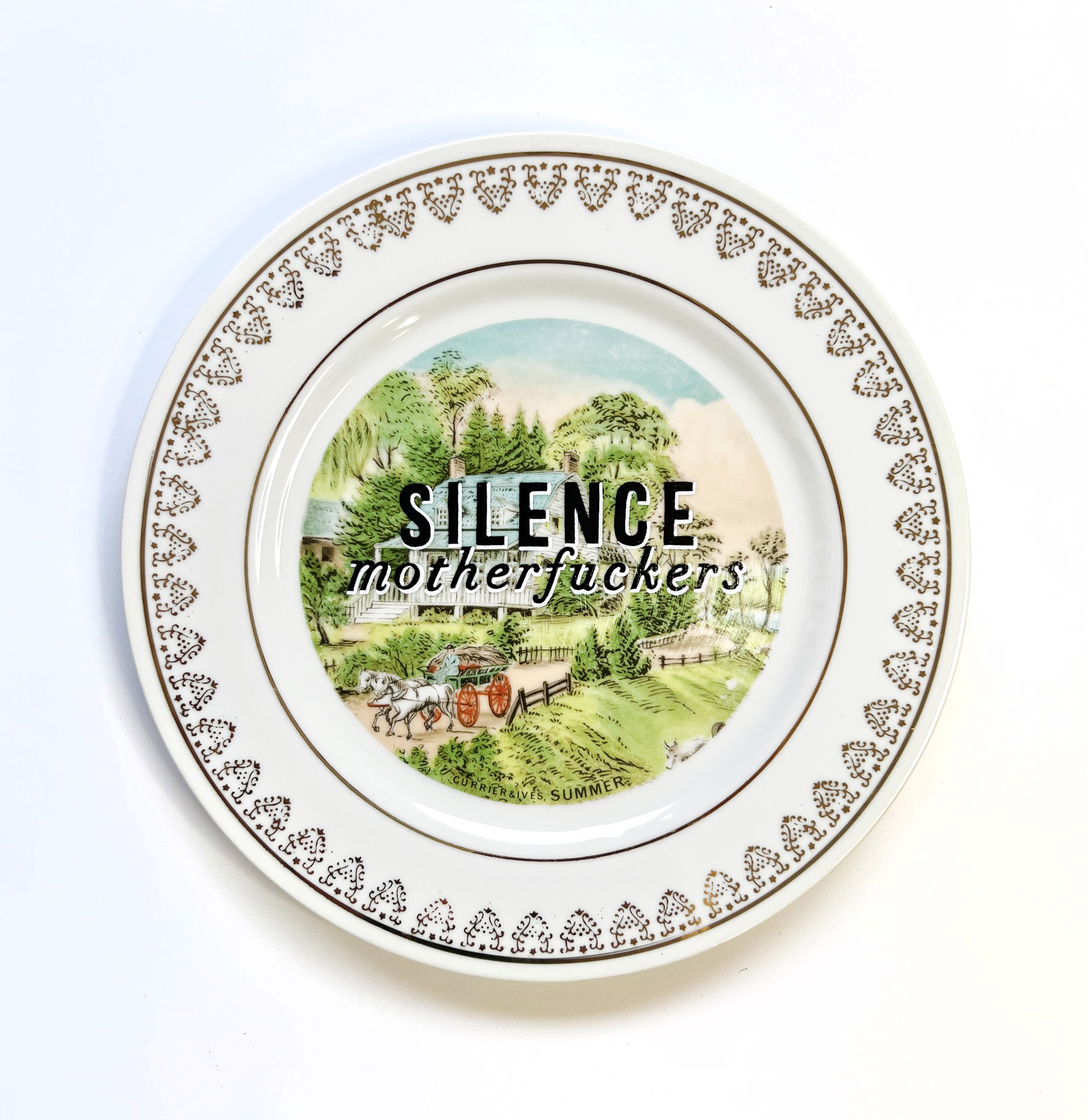 Silence (dessert plate) by Marie-Claude Marquis