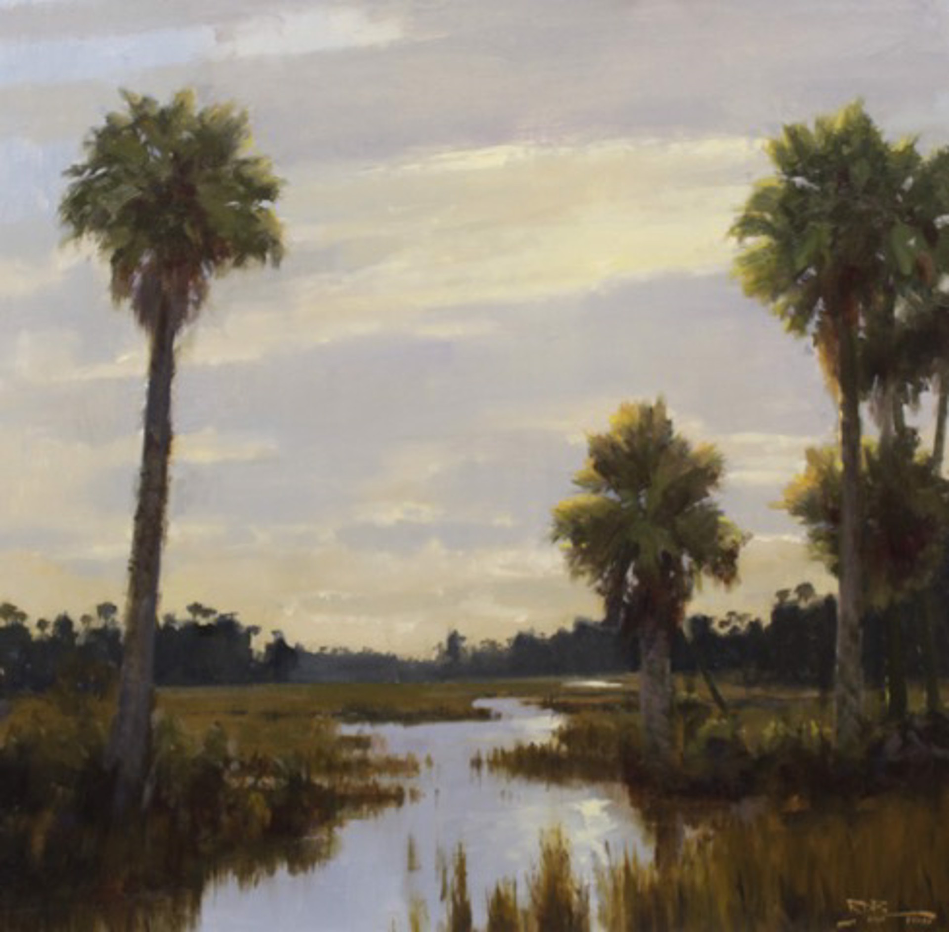 Sunset Palms by Roger Dale Brown