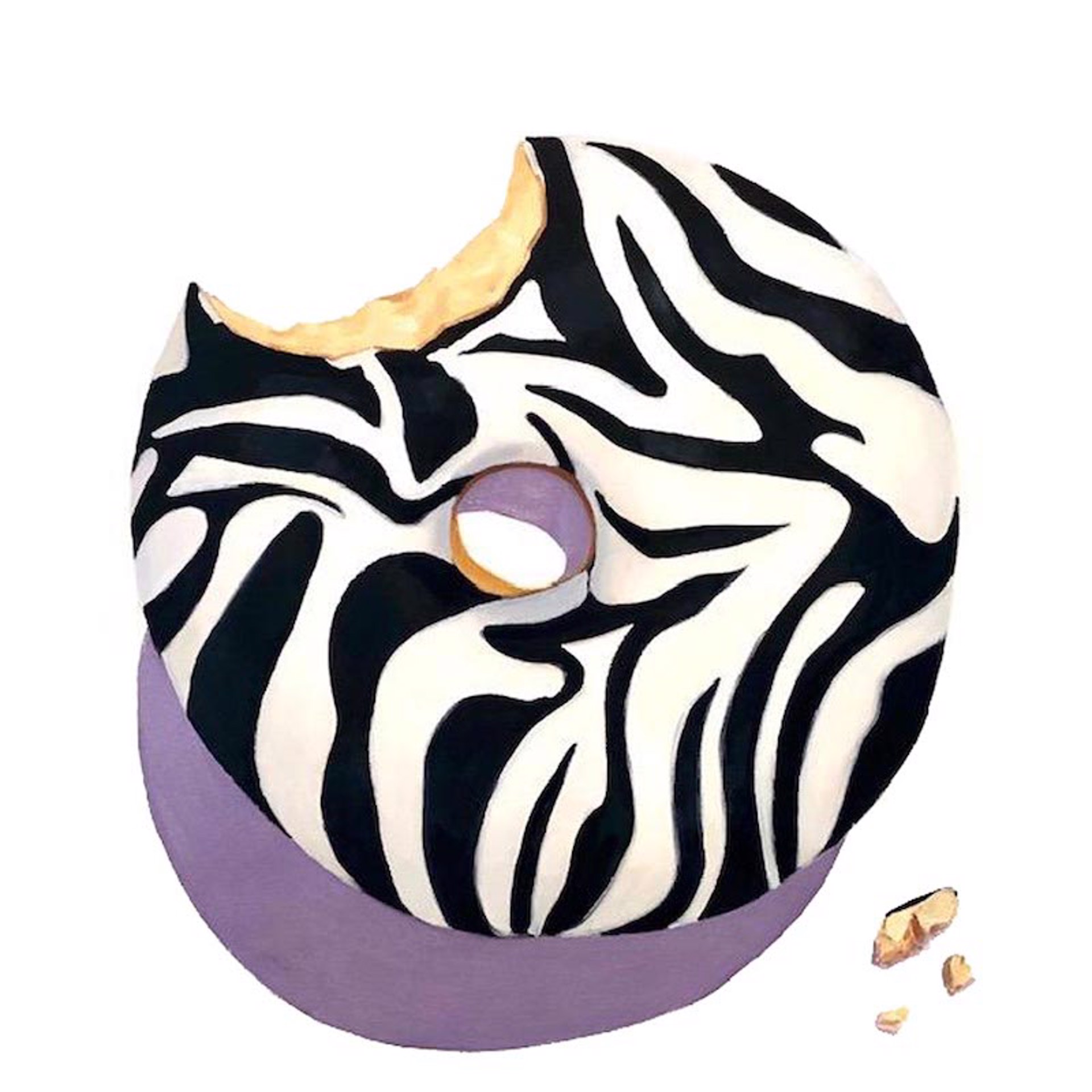Zebra Print Donut by Terry Romero Paul