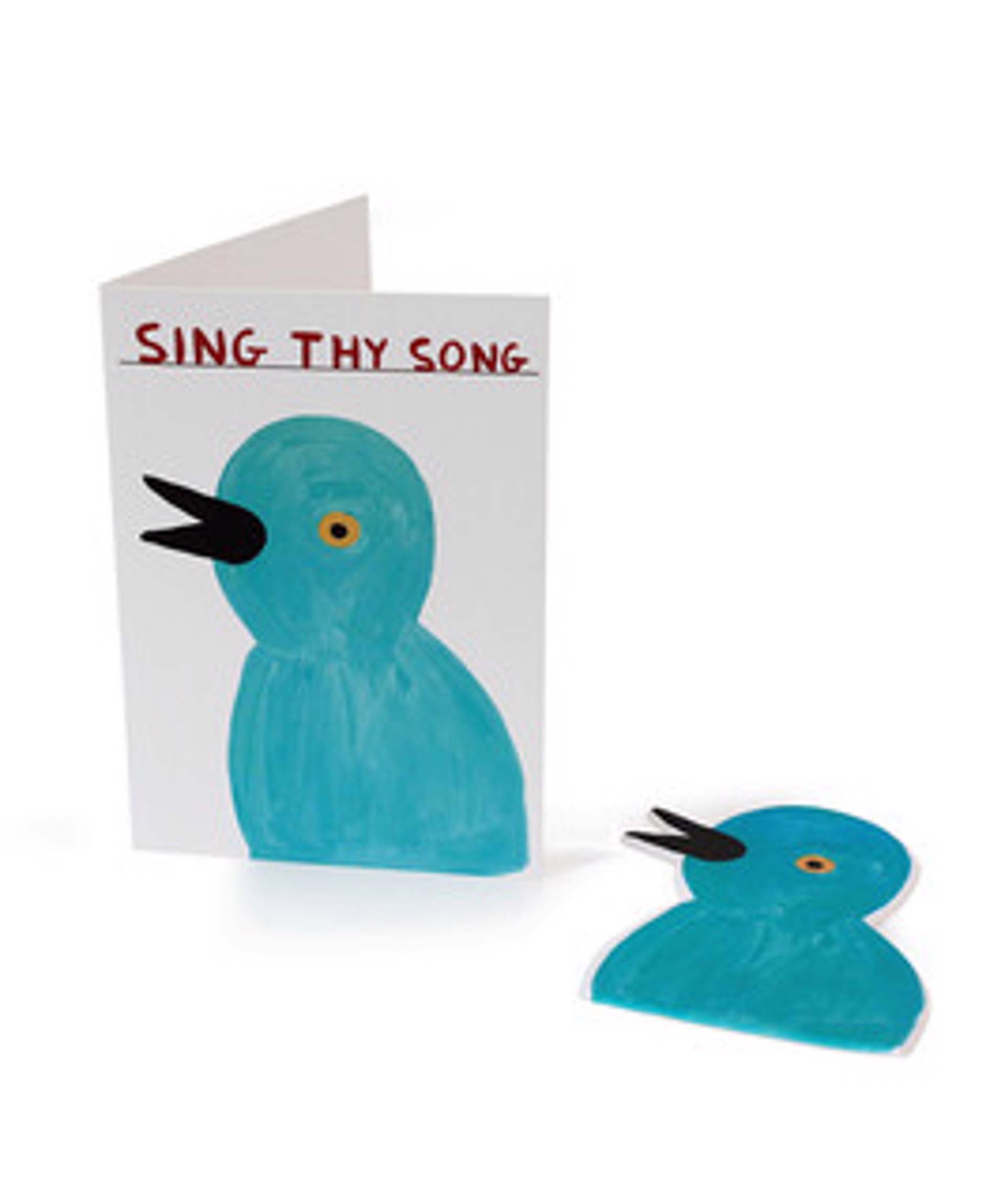 Sing Thy Song Puffy Sticker by David Shrigley