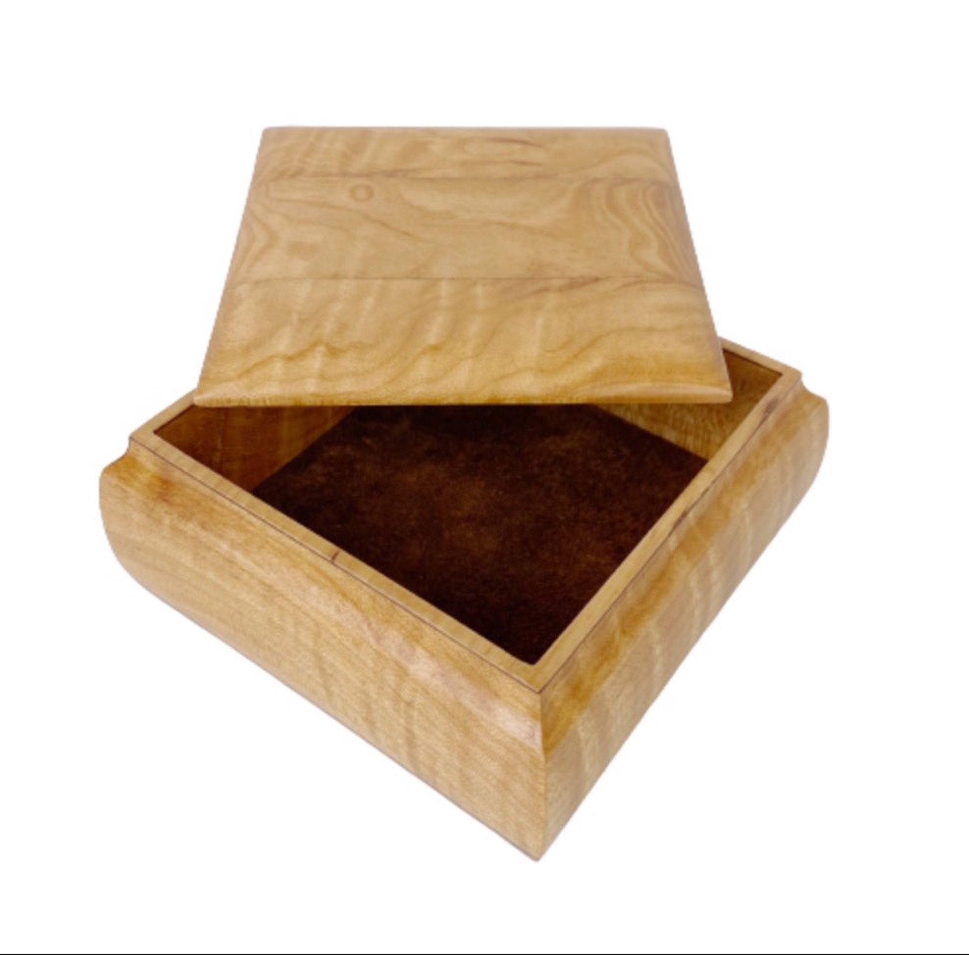 Maple Box with Leather Lining by Vern Bonham