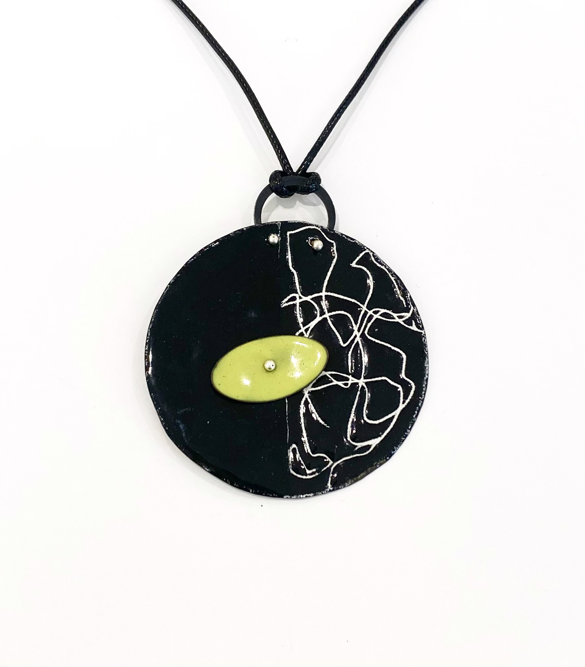 12.6 Enamel Copper Necklace by Cathy Talbot