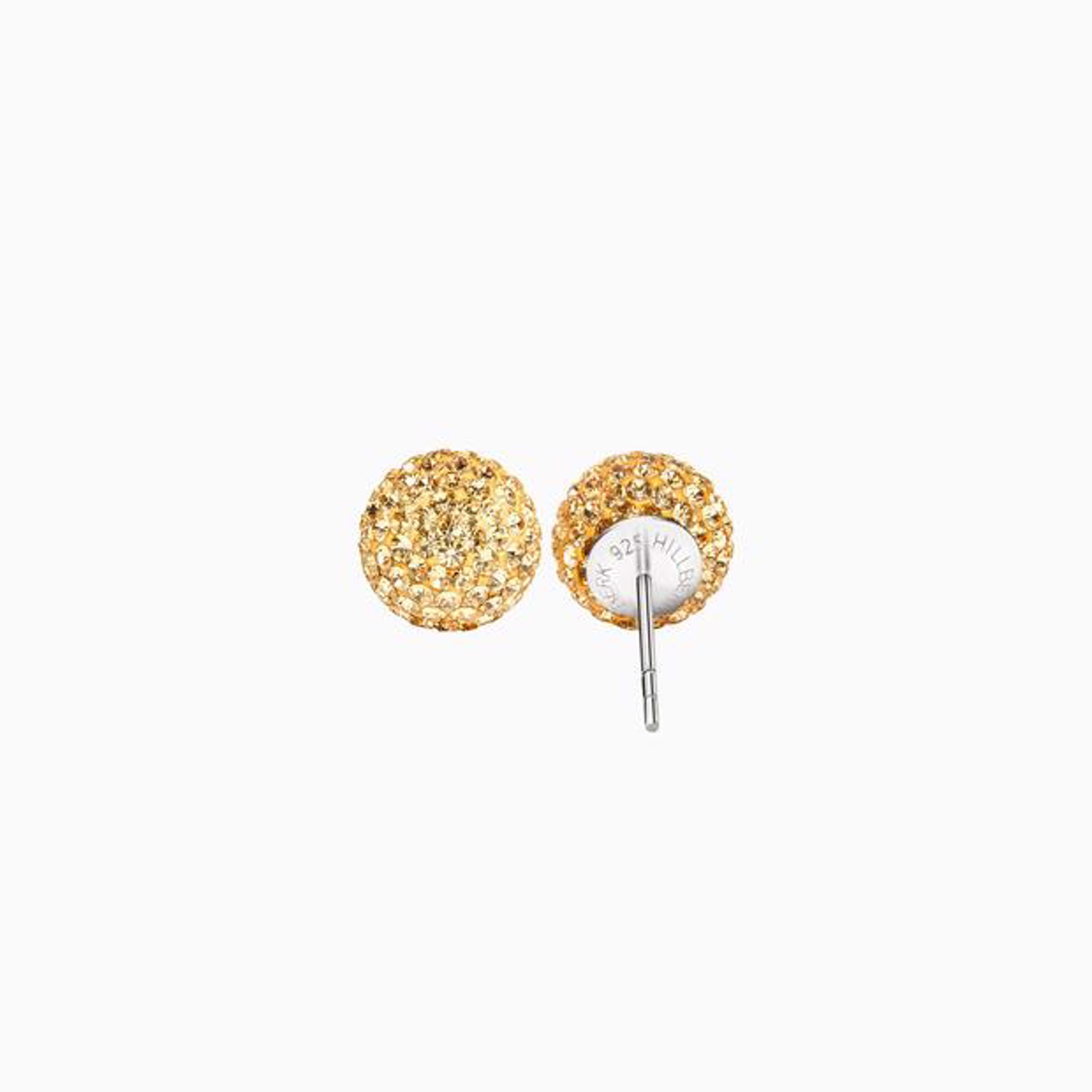 Sparkle Ball Stud Earrings, Gold, 8mm by HILLBERG & BERK