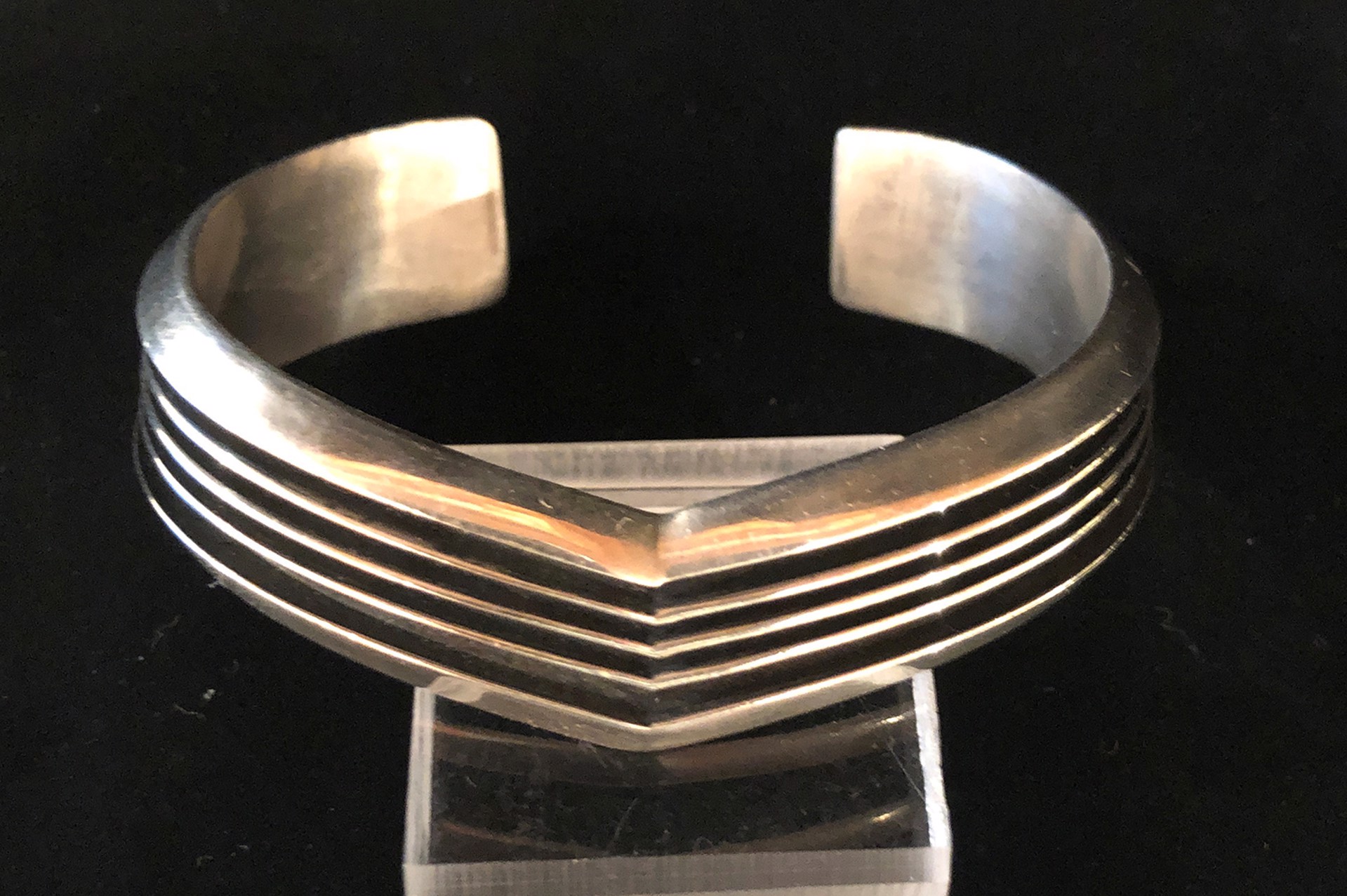 Ribbed cuff bracelet by Artist Unknown