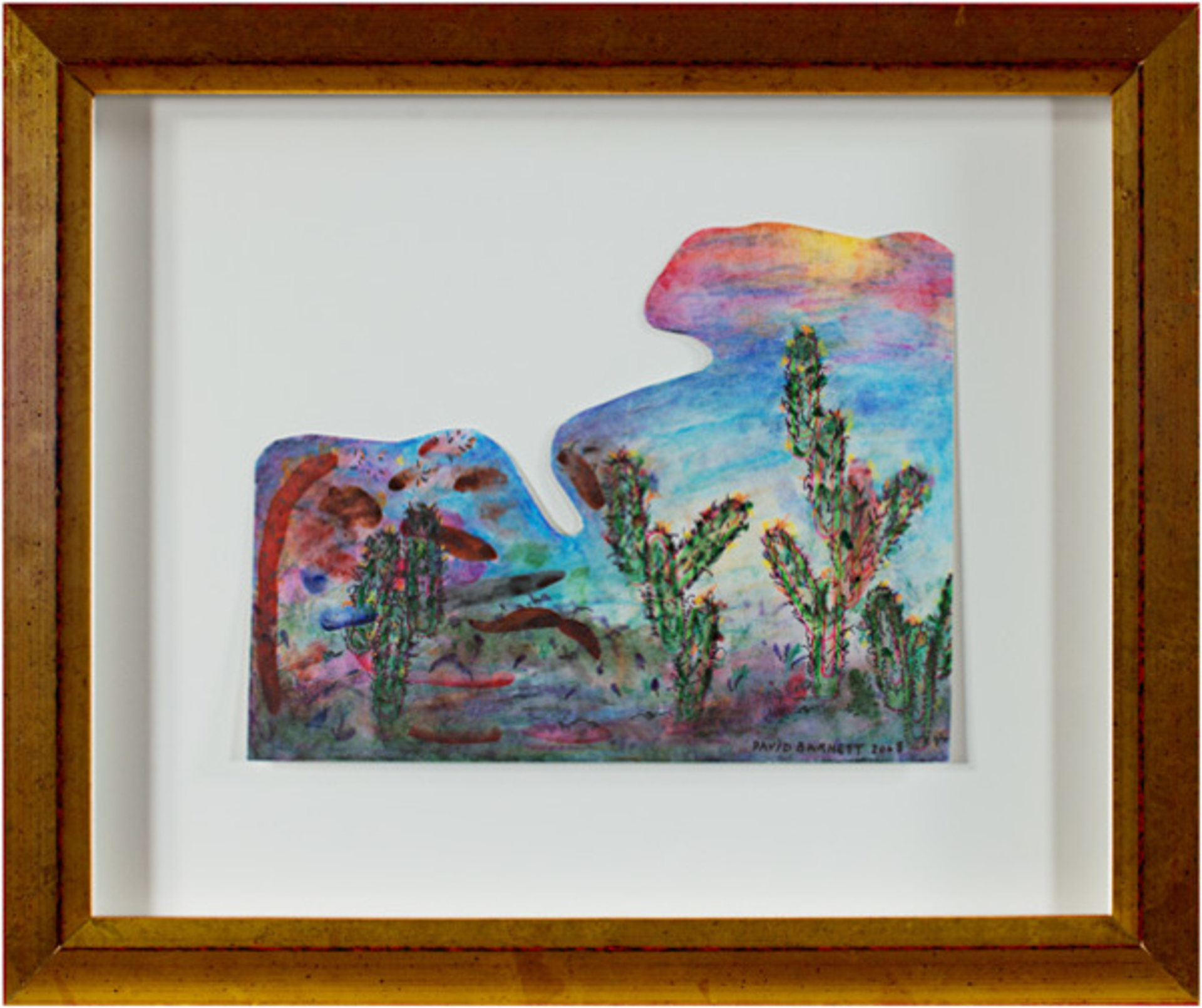 Southwest Series:  Paper Clip Cactus Artist's Palette by David Barnett