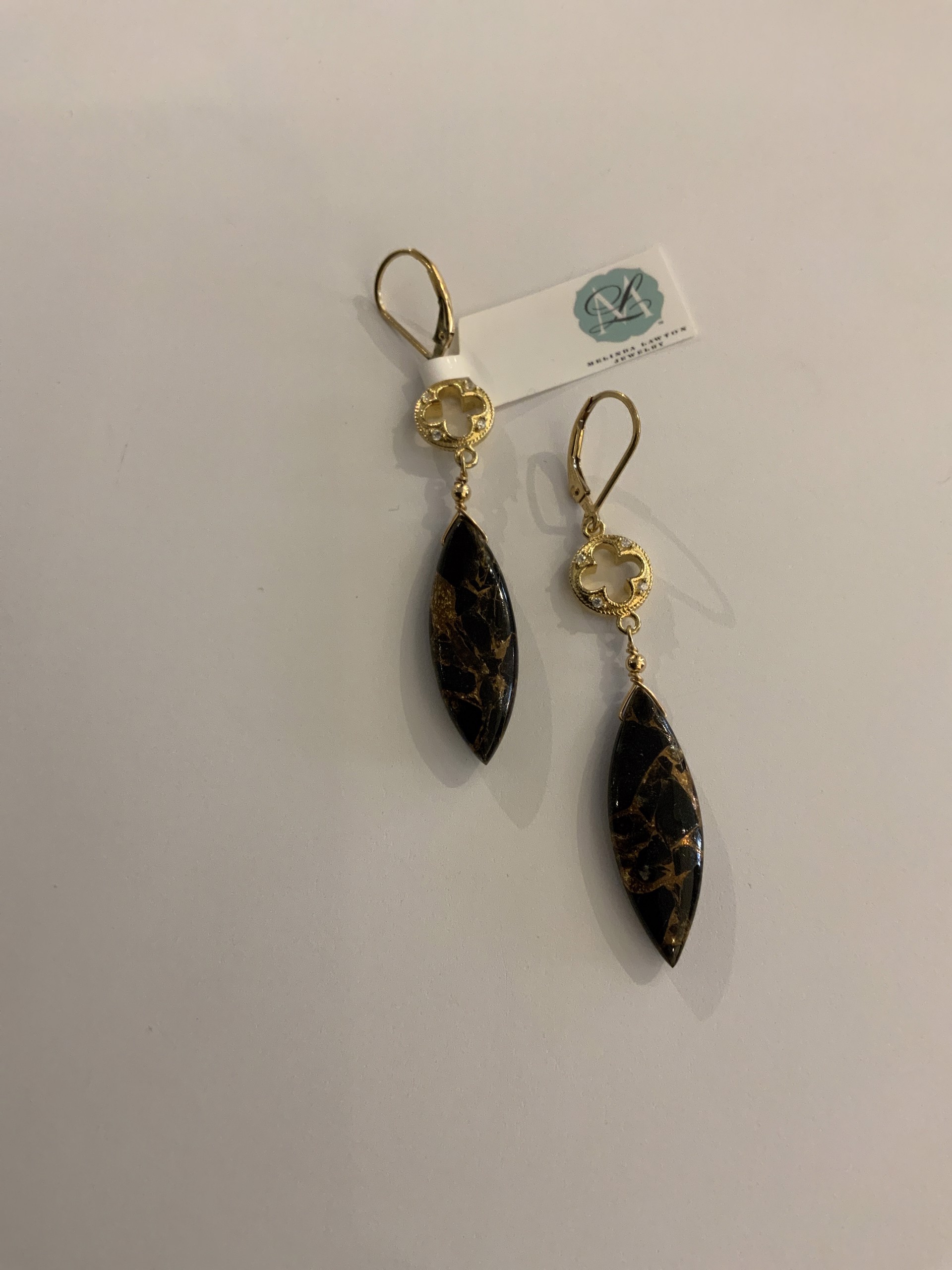 Black Obsidian earrings by Melinda Lawton Jewelry