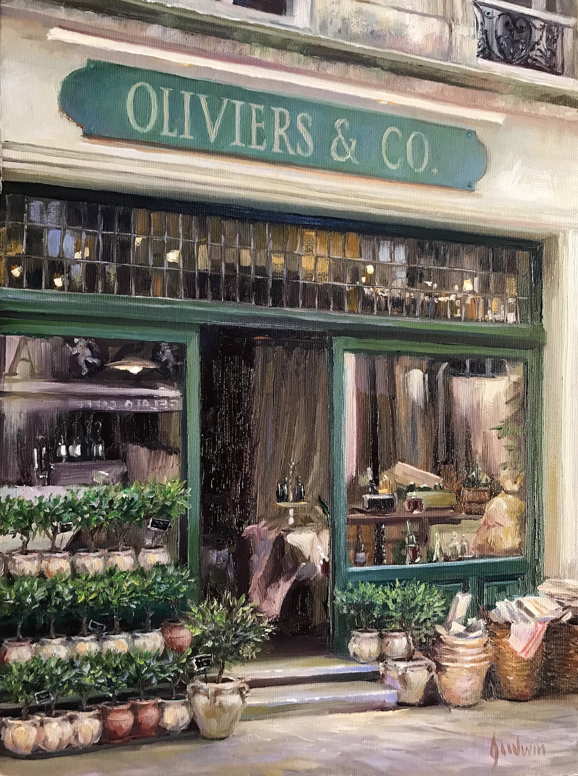 Olive Topiaries at Oliviers & Co., Avignon by Lindsay Goodwin