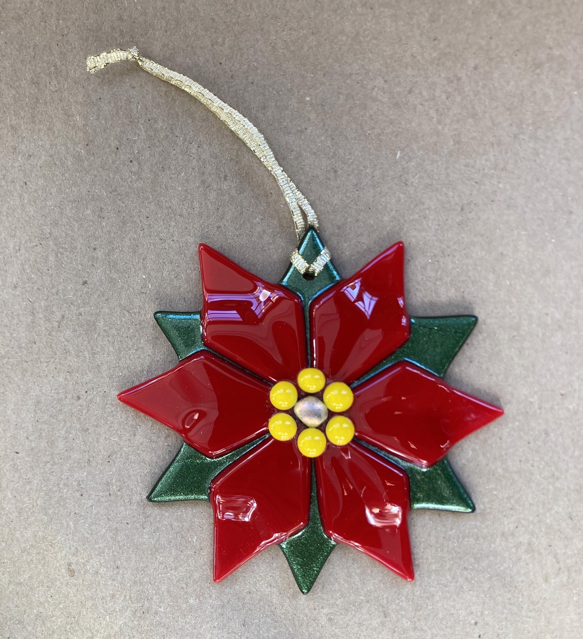 Poinsettia/Snowflake Ornament by Doug and Barbara Henderson