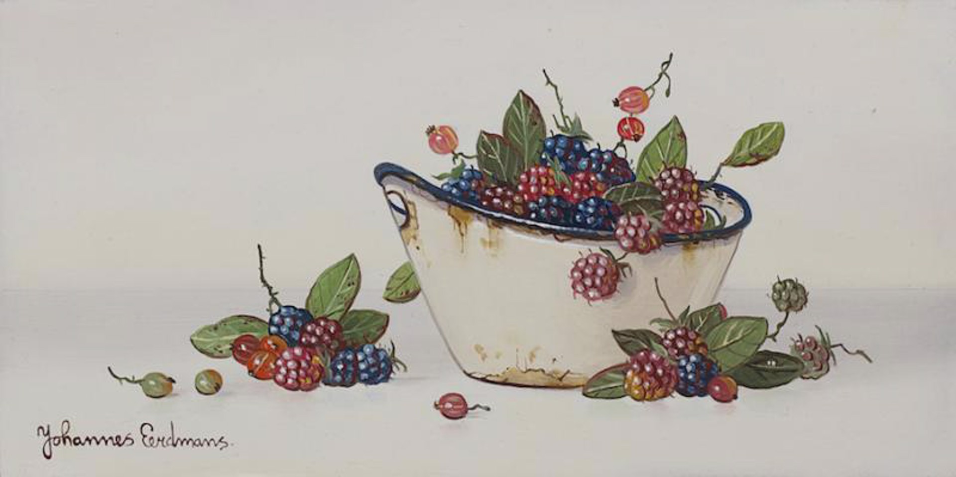Blackberries in Enamel Bucket by Johannes Eerdmans