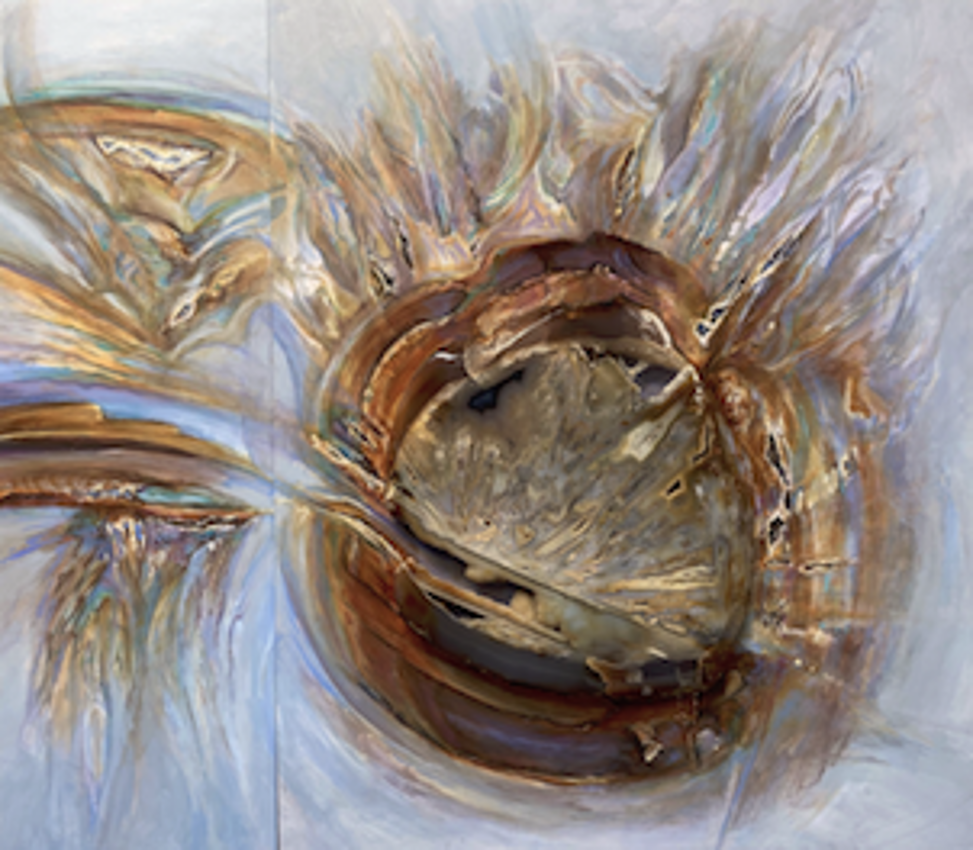 Morning has Broken (Diptych Agate) by Redhawk Mallet