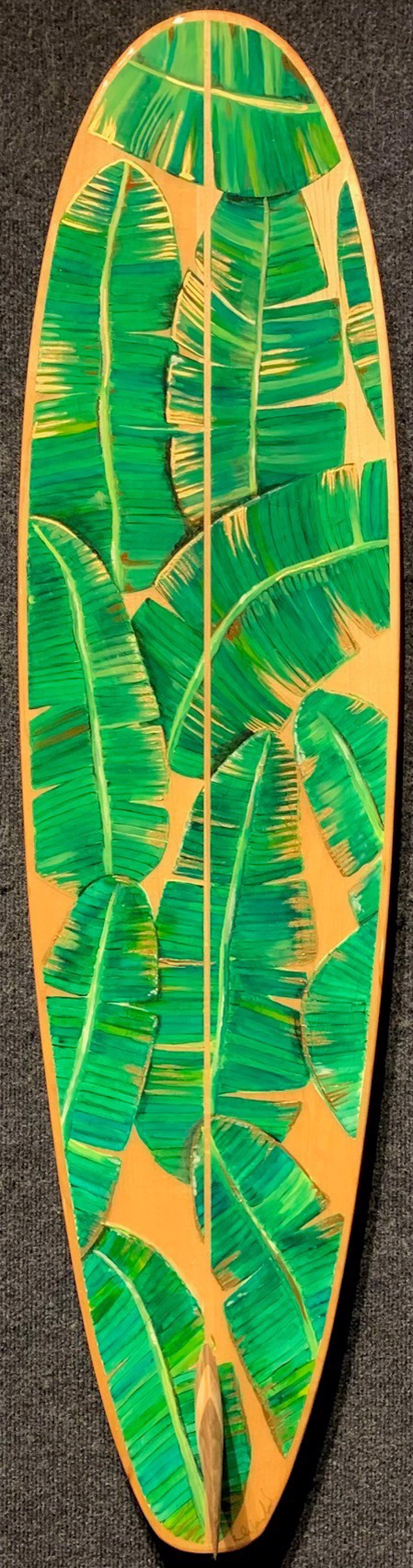 Banana Leaf Surfboard by Rebecca Krannichfeld