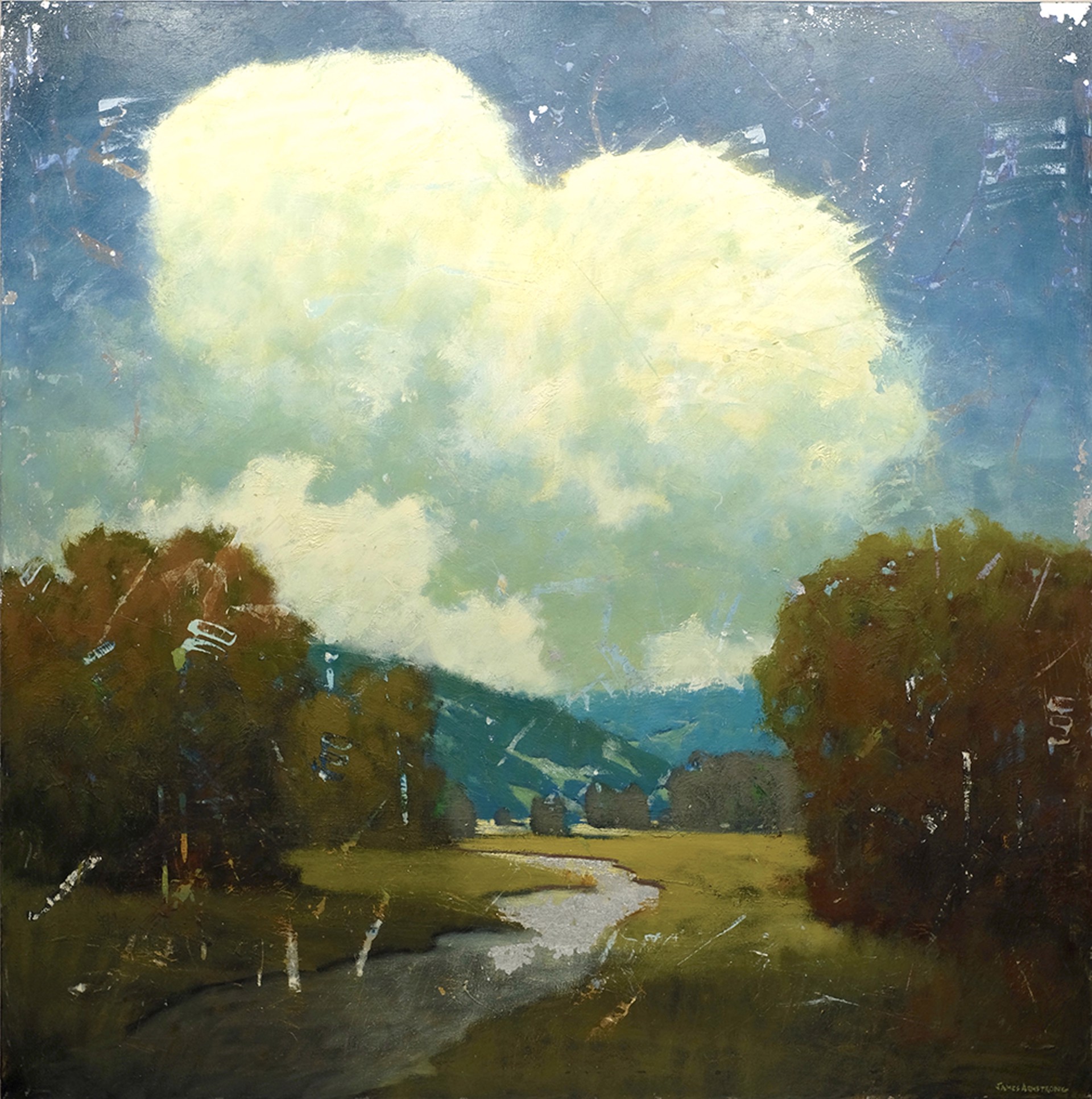Cloud Formation Over River by James Armstrong