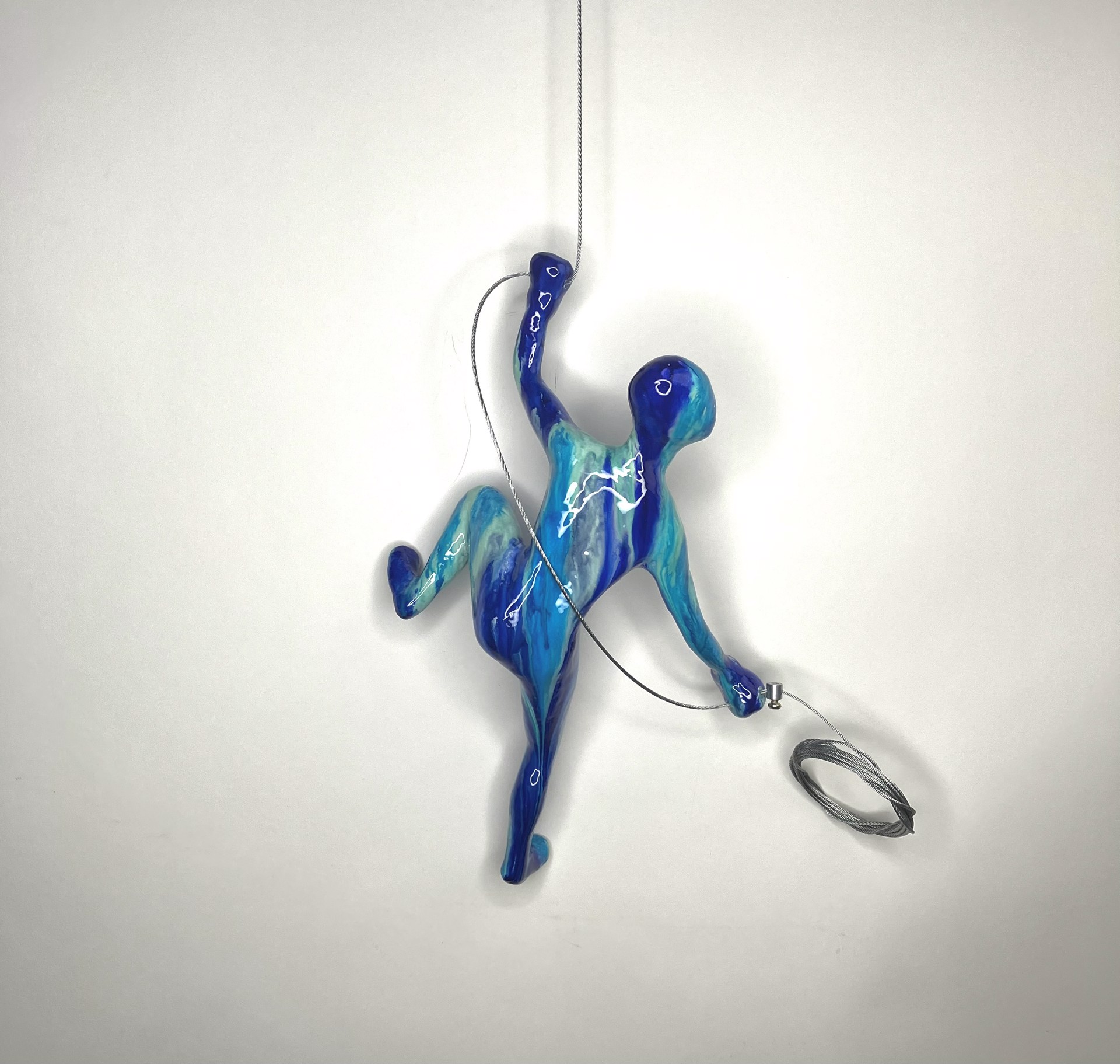 Male Climber 29-BS ~ Position 29 in Color Blue Swirl by Ancizar Marin