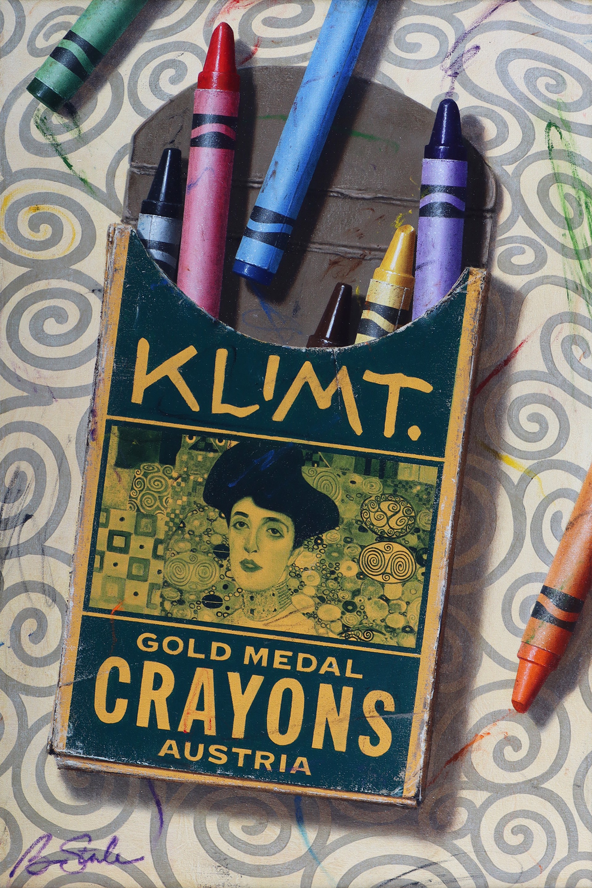 Klimt Crayons by Ben Steele