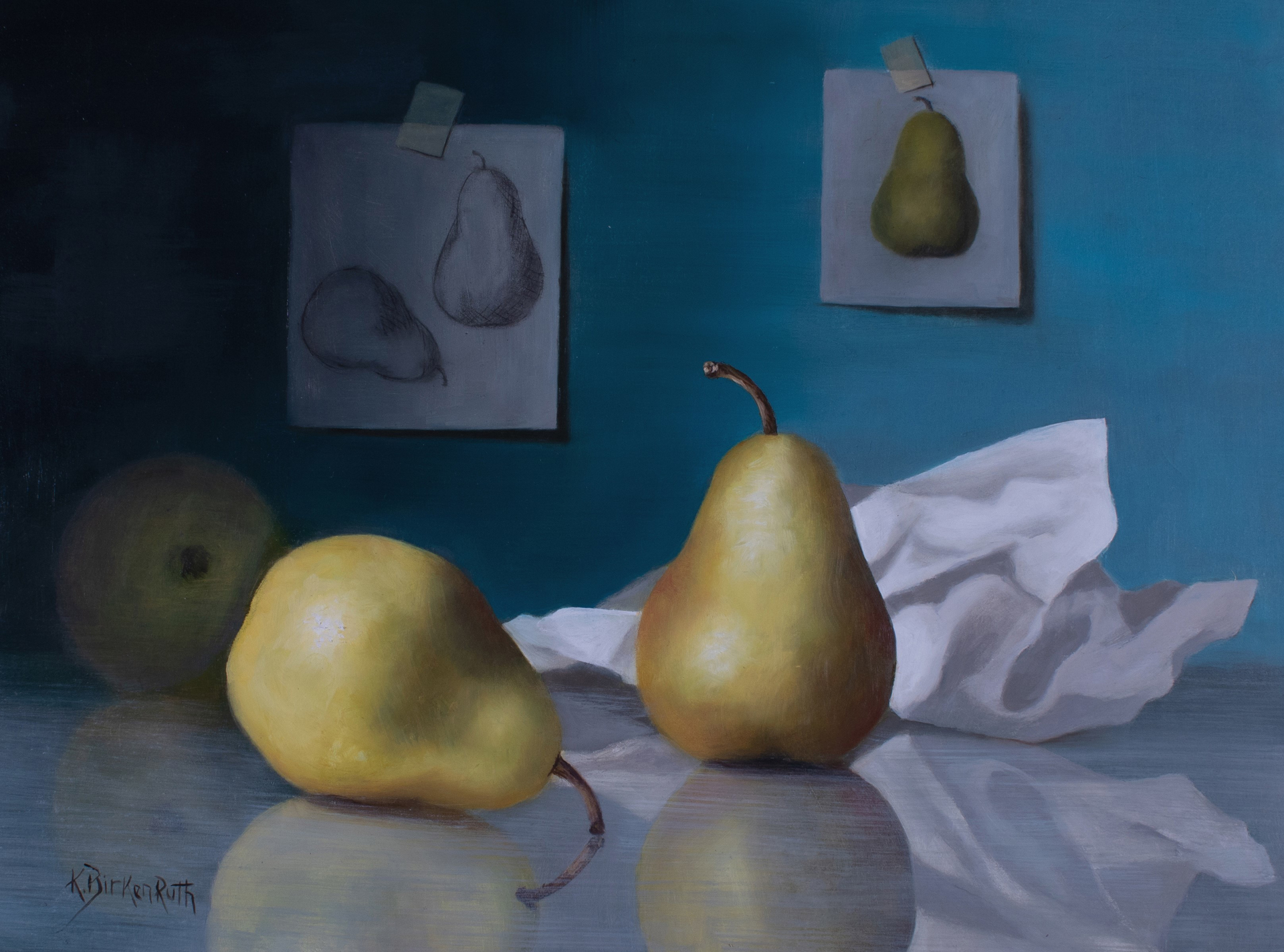 Posing Pears by Kelly Birkenruth